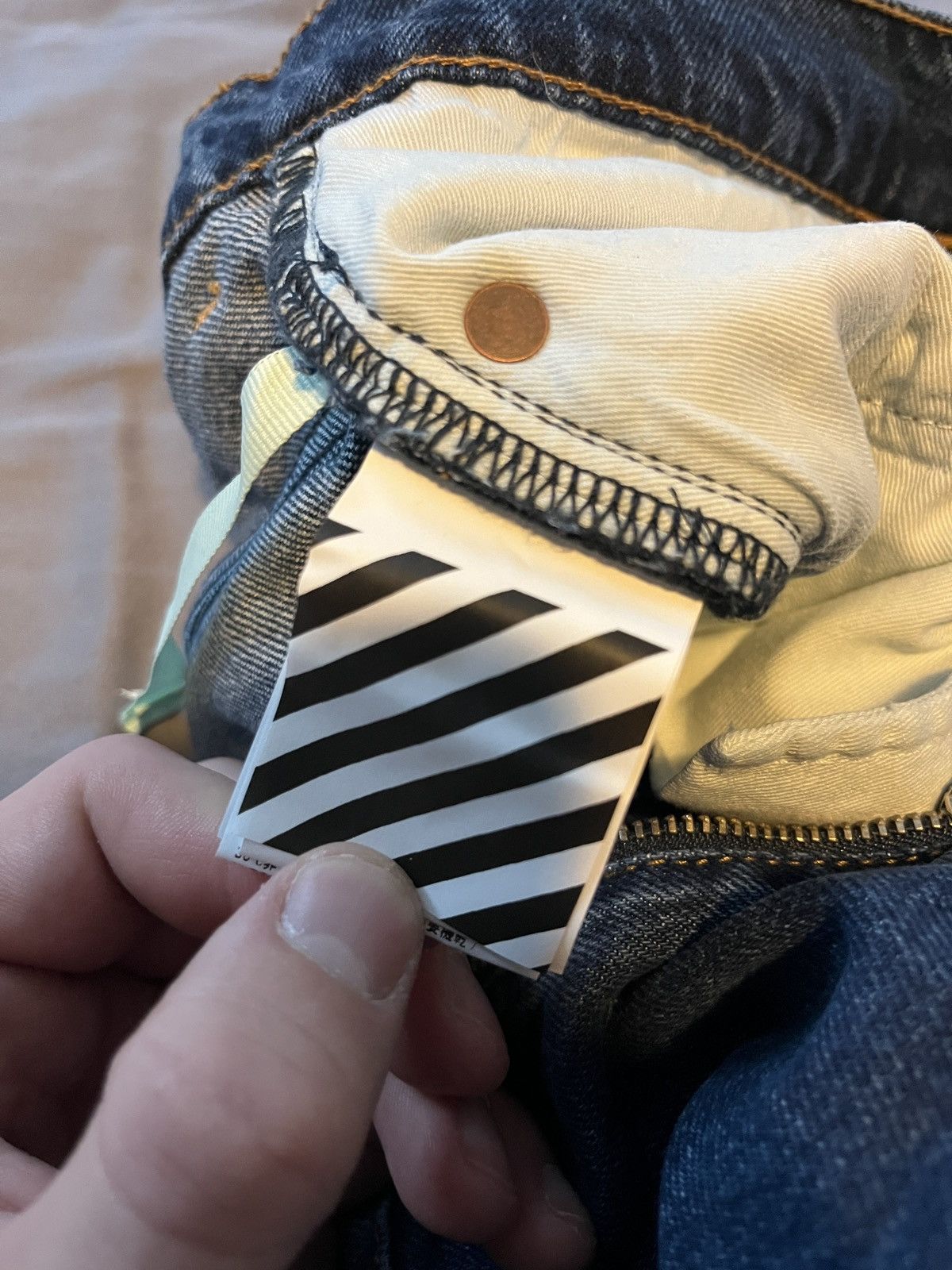 Off-White Off-White Blue Denim Pre Virgil Death Size US 34 / EU 50 - 8 Thumbnail