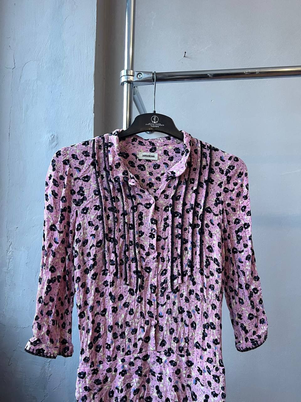 Zadig & Voltaire ZADIG&VOLTAIRE RASPAIL PRINT PINK FLOWERS ART DRESS SIZE S Size S / US 4 / IT 40 - 4 Thumbnail