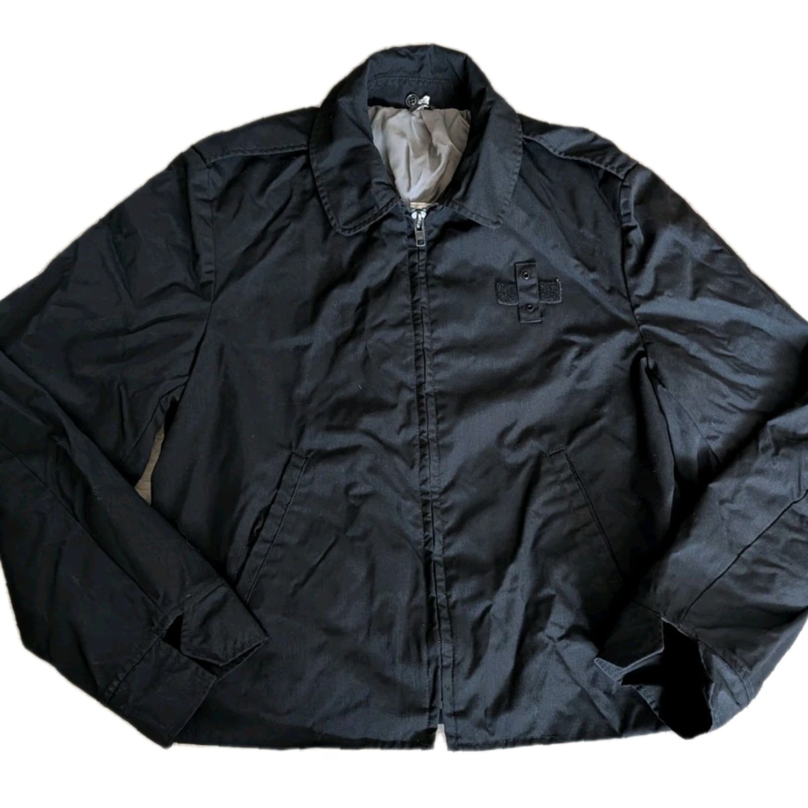 Vintage VINTAGE Blauer Bomber Jacket Men’s 44L Black Full Zip Polyester Police Security 90s Size US S / EU 44-46 / 1 - 2 Thumbnail