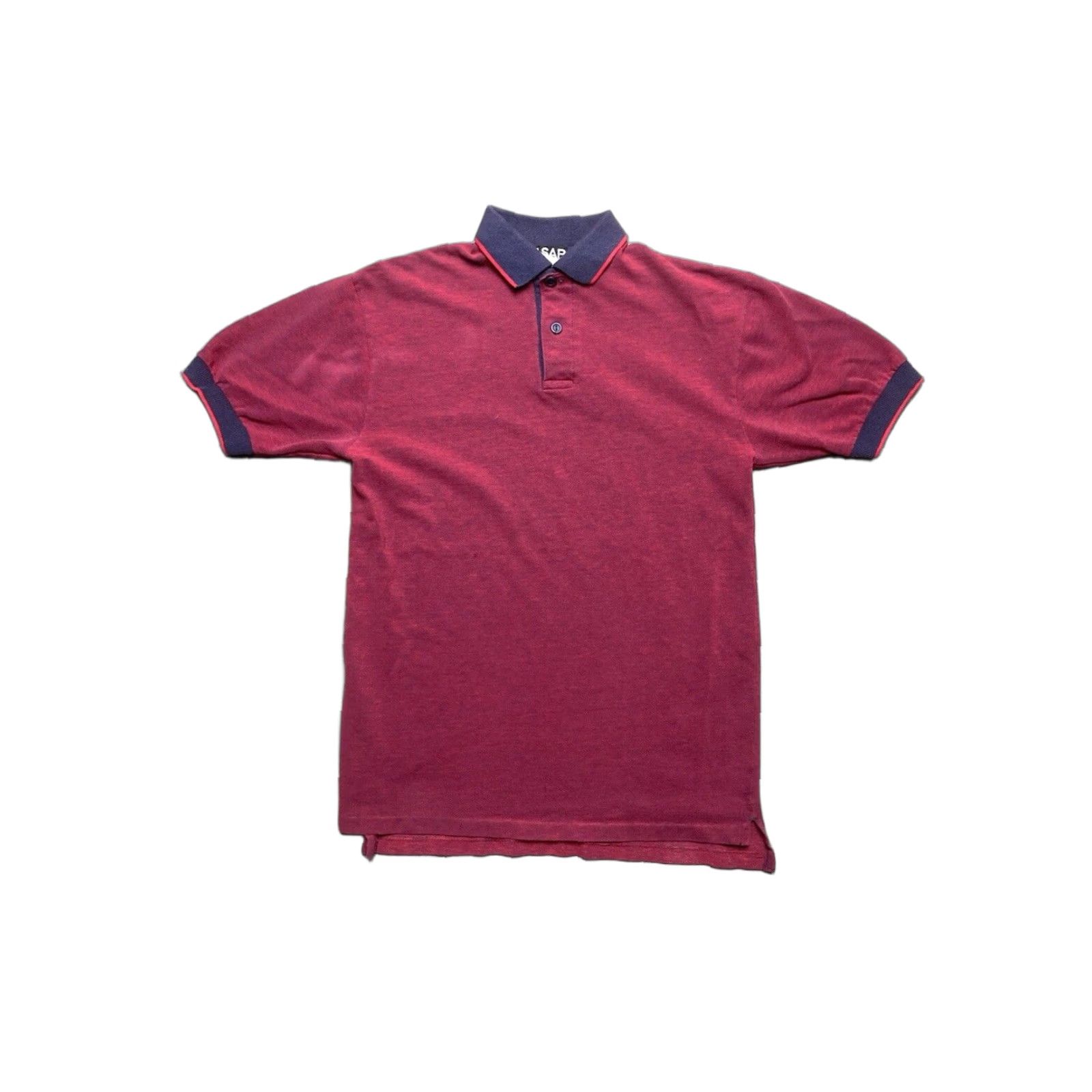 SAS VINTAGE ASAP Polo Shirt Short Sleeve Red Blue 2 Tone USA Made Small Men Polo 80s Shirt Proudly US Made 80s Theme Mens Size US S / EU 44-46 / 1 - 1 Thumbnail