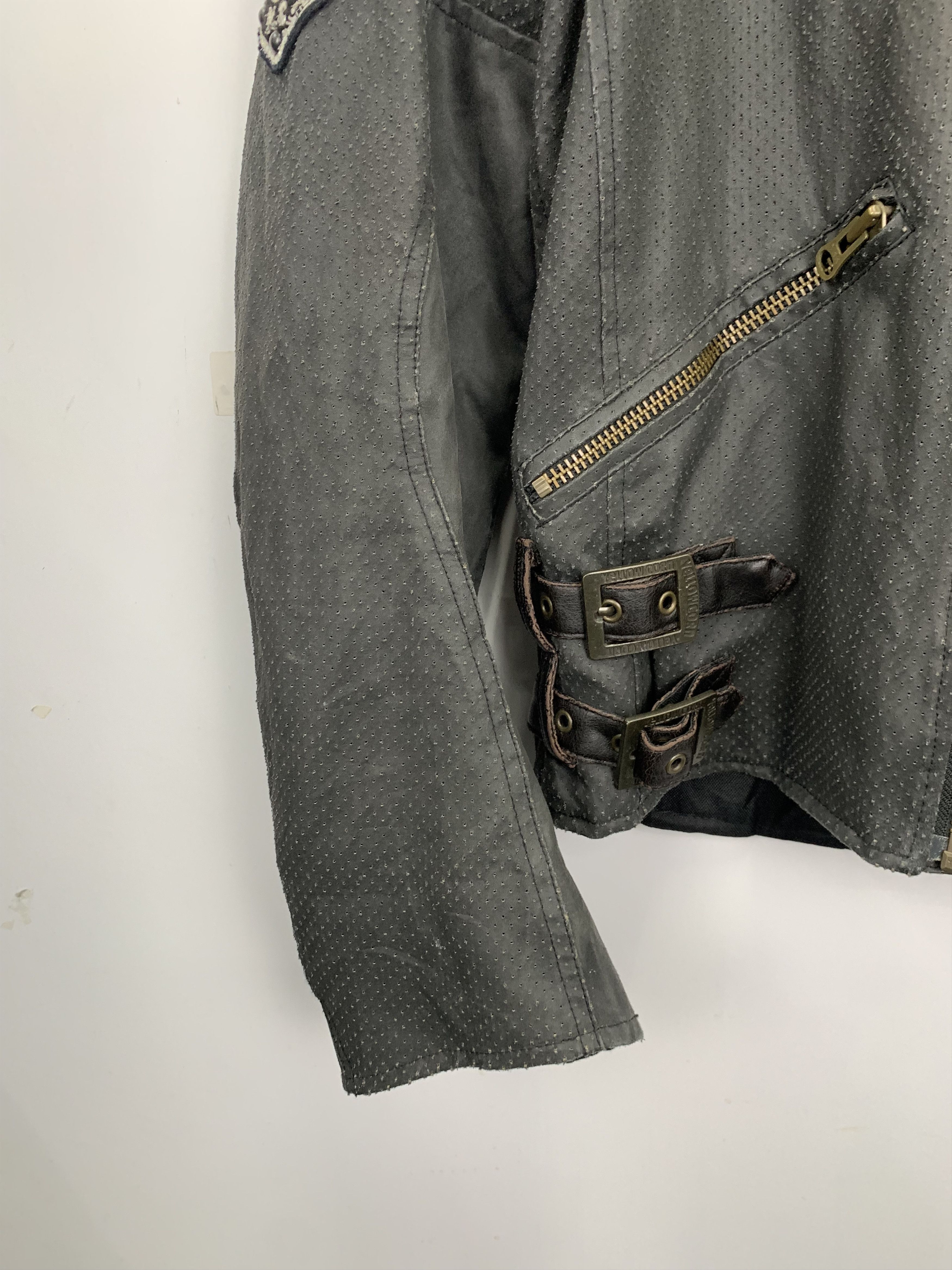 Vintage Vintage Yellow Corn Leather Motorcycle Jacket J0790 Size US XL / EU 56 / 4 - 7 Thumbnail