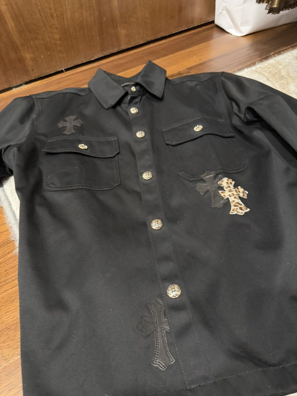 Chrome Hearts Chrome Hearts Black & Leopard Cross Patch Work Dog Jacket Size US M / EU 48-50 / 2 - 3 Thumbnail