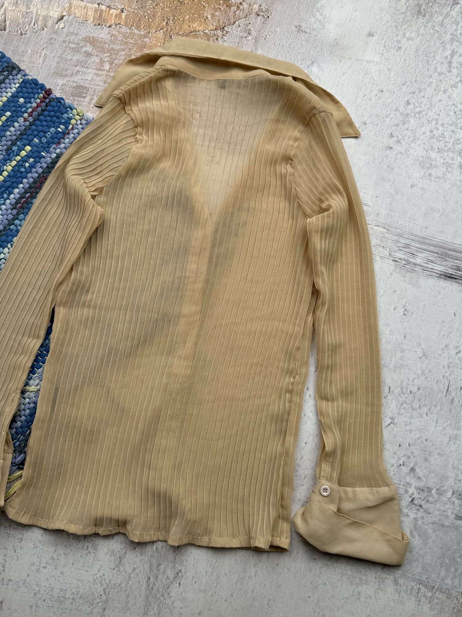 Vintage Vintage Mesh Pleated Blouse A443(544) Size S / US 4 / IT 40 - 7 Thumbnail