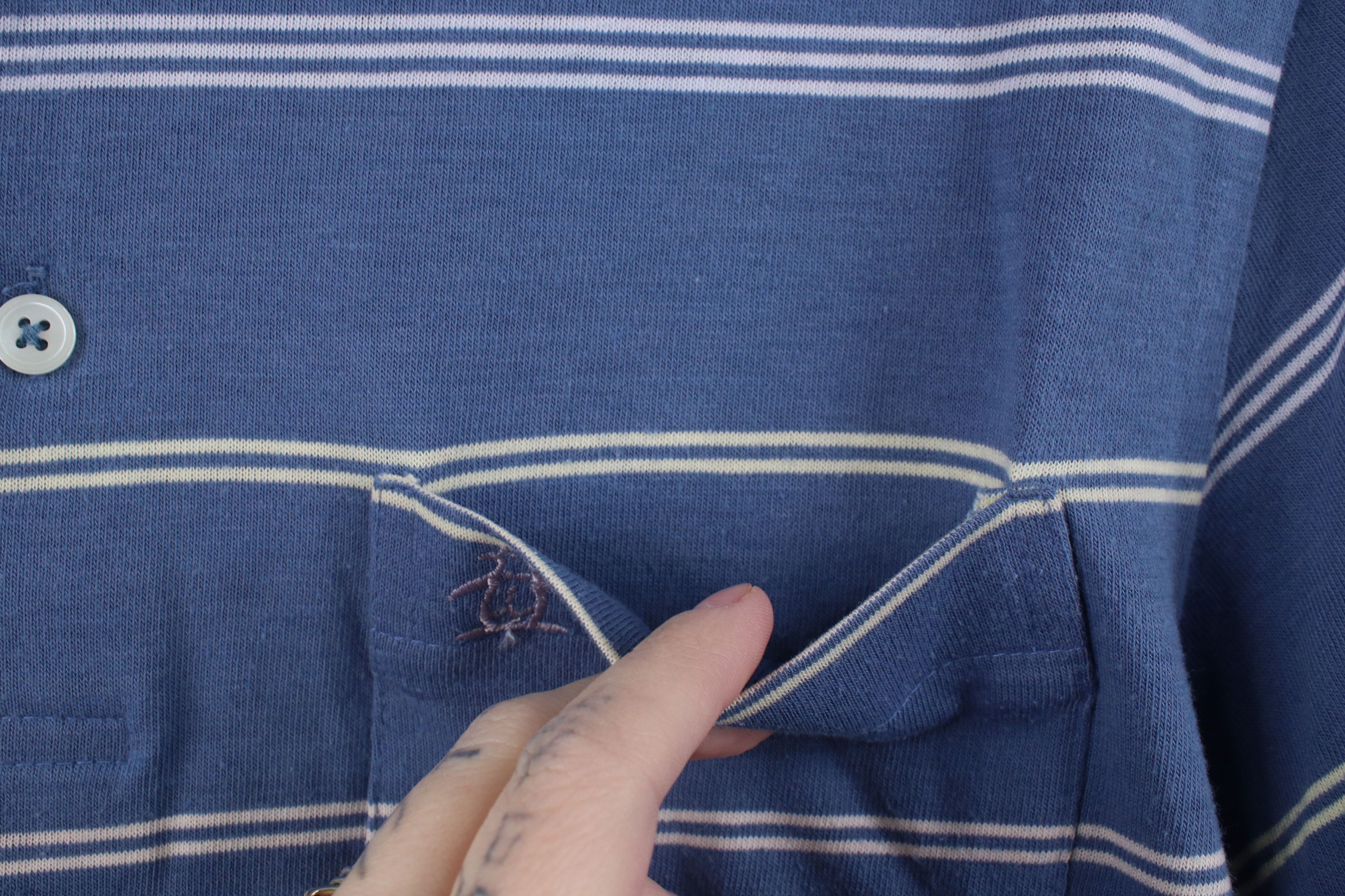 Vintage Vintage 80s 90s Streetwear Striped Knit Golf Polo Shirt Size US M / EU 48-50 / 2 - 5 Thumbnail
