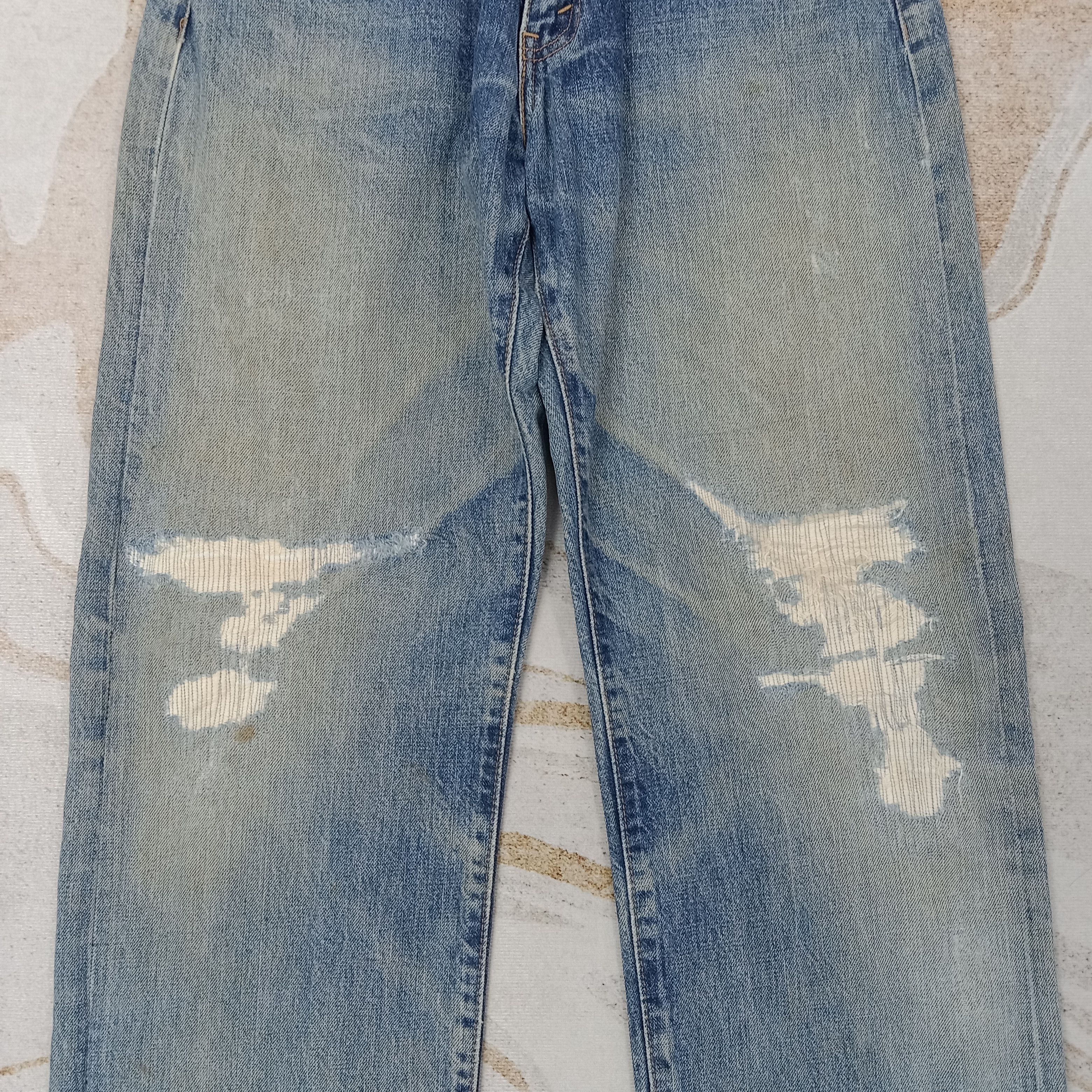 Levi's Levi's 502 Selvedge Distressed Big E Denim Jeans C258N17 Size US 29 - 2 Thumbnail