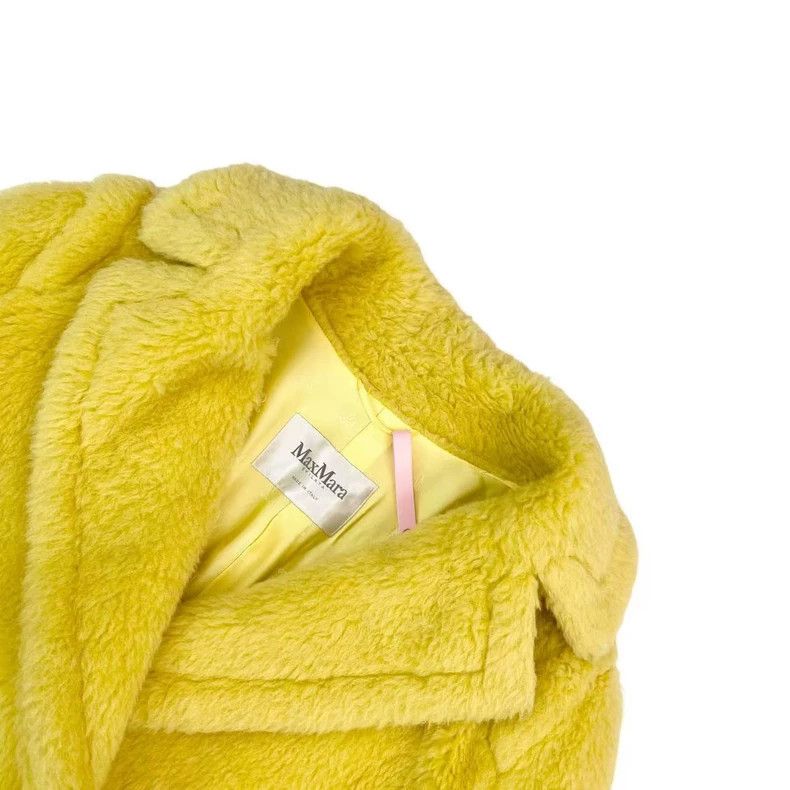 Max Mara Max Mara Lemon yellow teddy coat with presbyopia inside Size M / US 6-8 / IT 42-44 - 3 Thumbnail