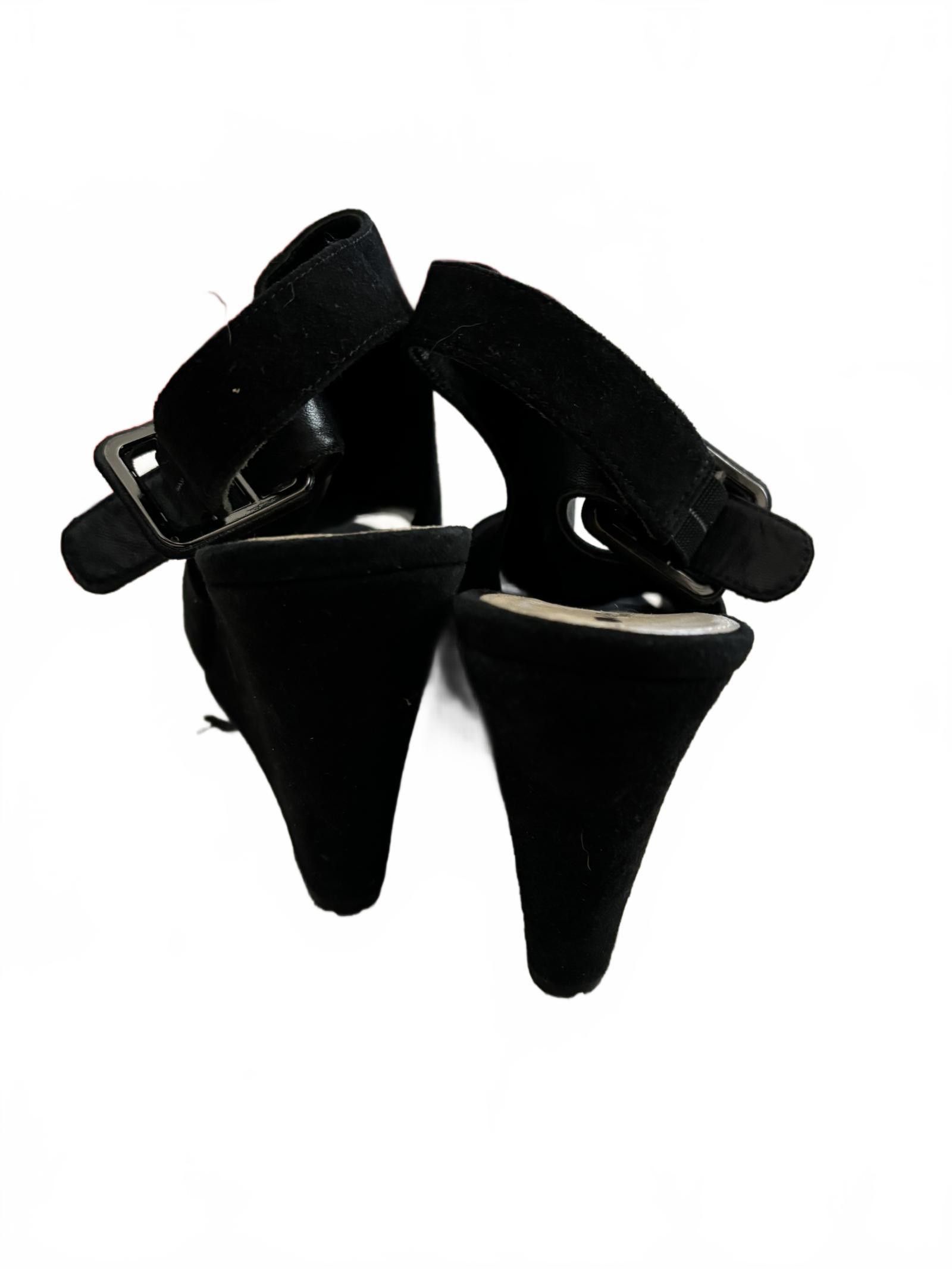 Designer EUC Stylish VIA SPIGA Black Suede Wedge Sandals sz 7 Size US 7 / IT 37 - 5 Thumbnail
