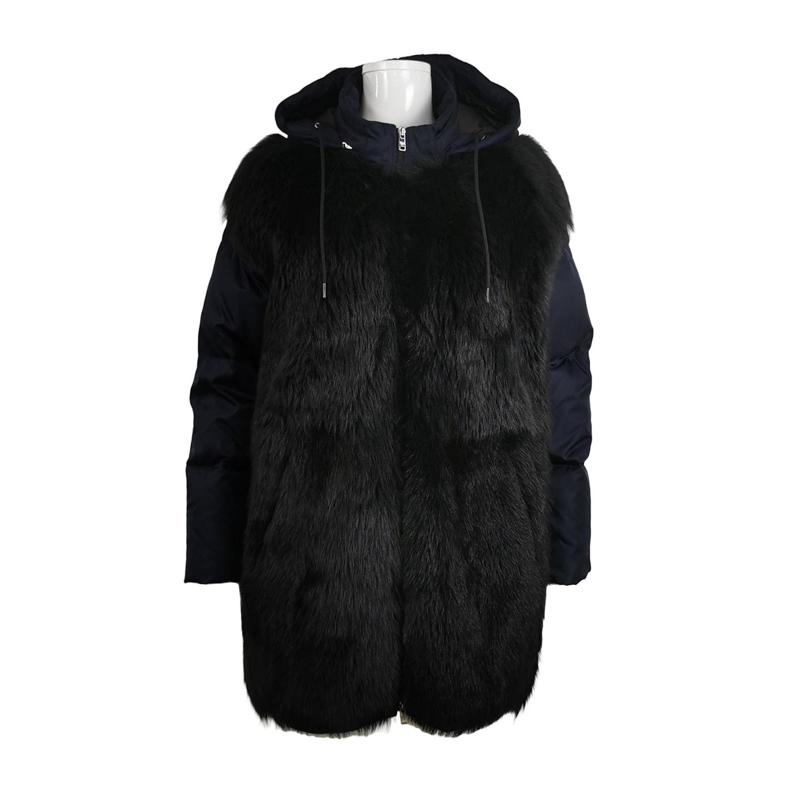 Prada Prada Color-Blocked Hooded Down Jacket 0079 Size US M / EU 48-50 / 2 - 1 Thumbnail