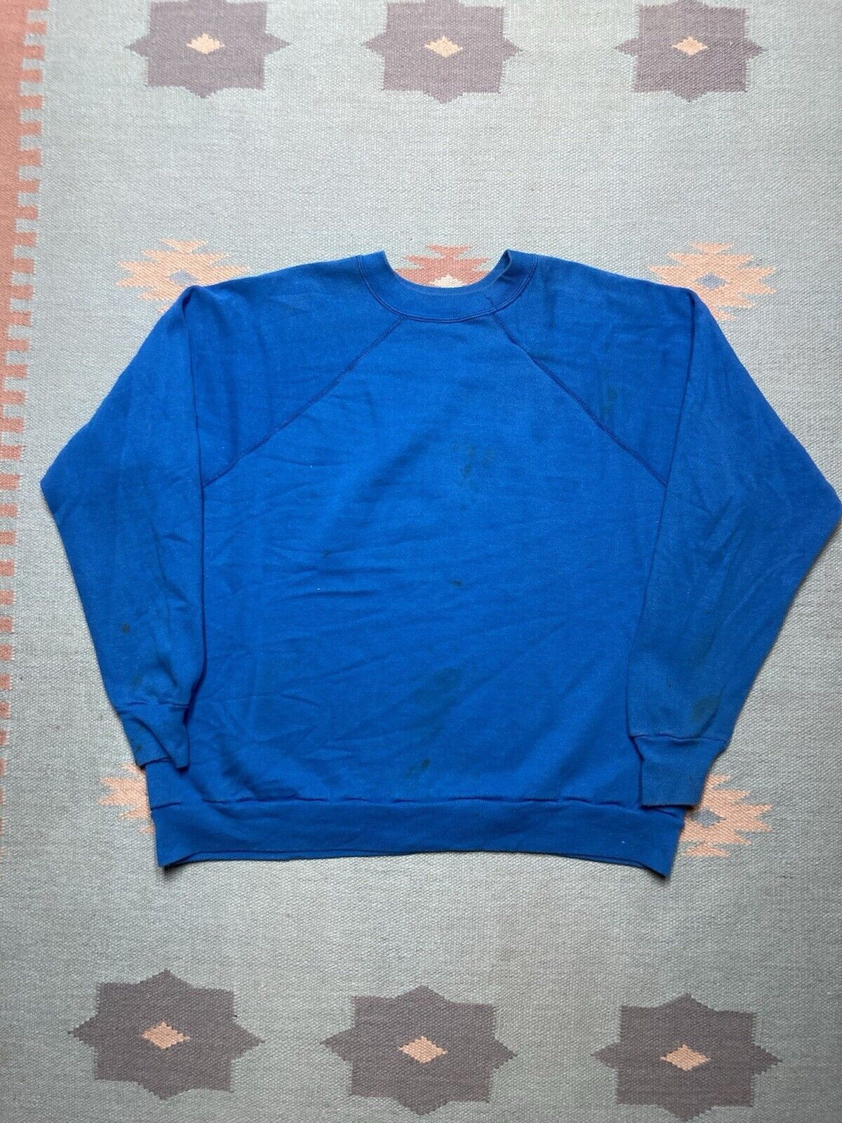 Vintage Vtg 70s crewneck sweatshirt blank plain raglan pullover XXL Size US XXL / EU 58 / 5 - 1 Thumbnail