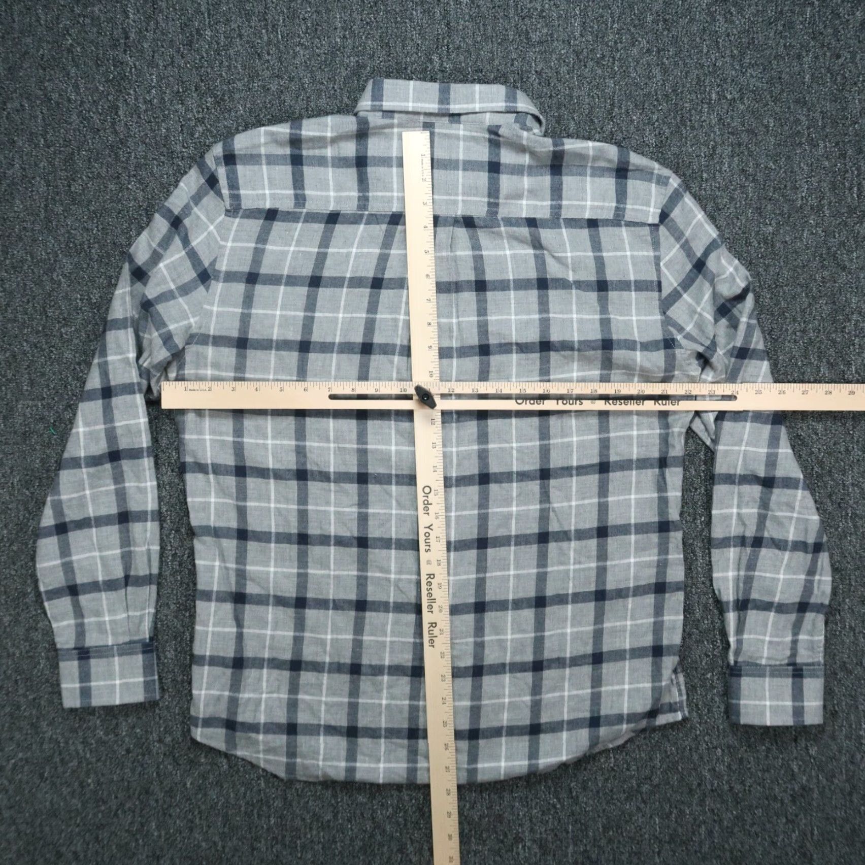 johnnie-O Johnnie O Shirt Mens Medium Light Gray Fischer Plaid Long Sleeve Button NWT Size US M / EU 48-50 / 2 - 5 Thumbnail