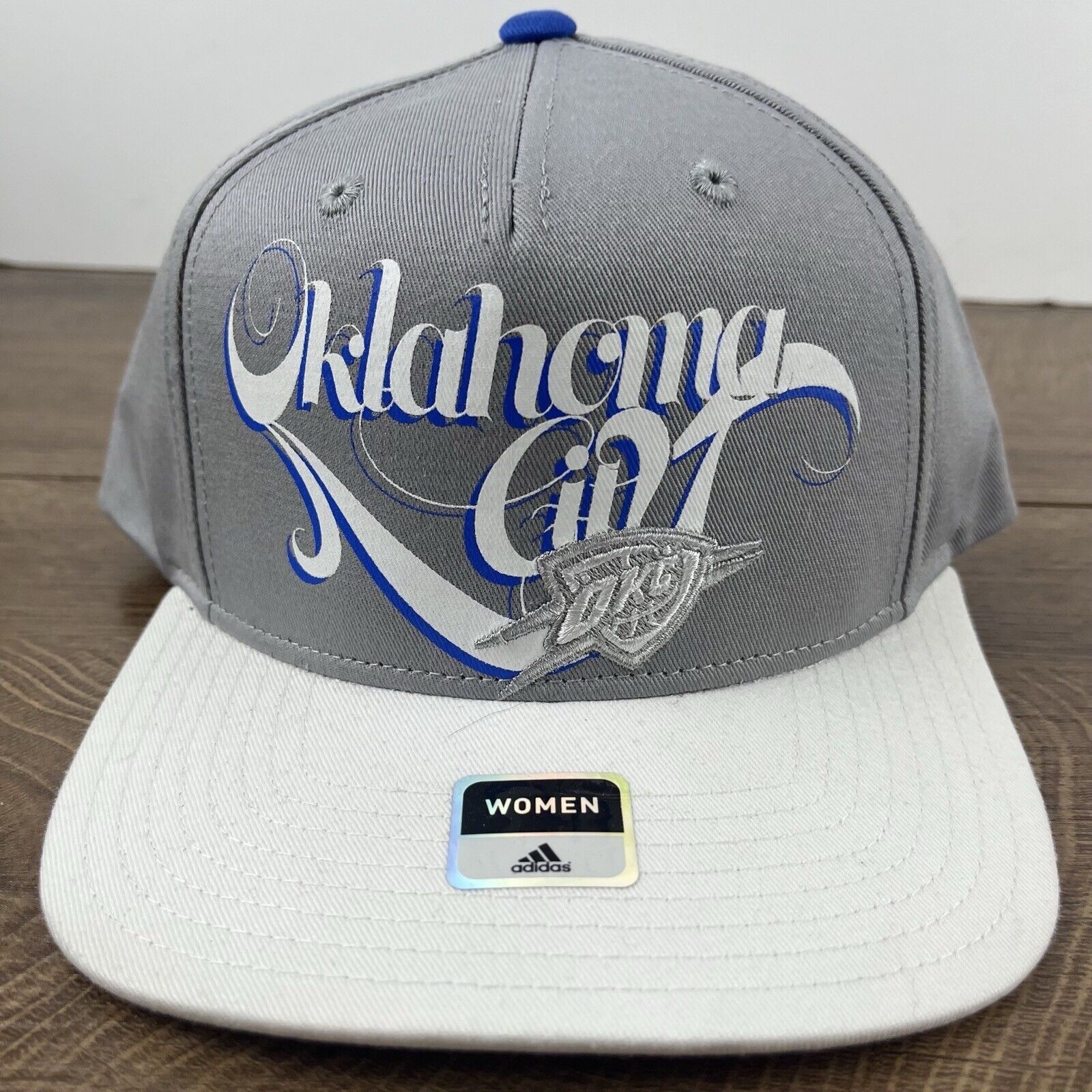 Adidas Oklahoma City Thunder Snapback Hat Adidas Gray Cap Adjustabl Size ONE SIZE - 6 Thumbnail