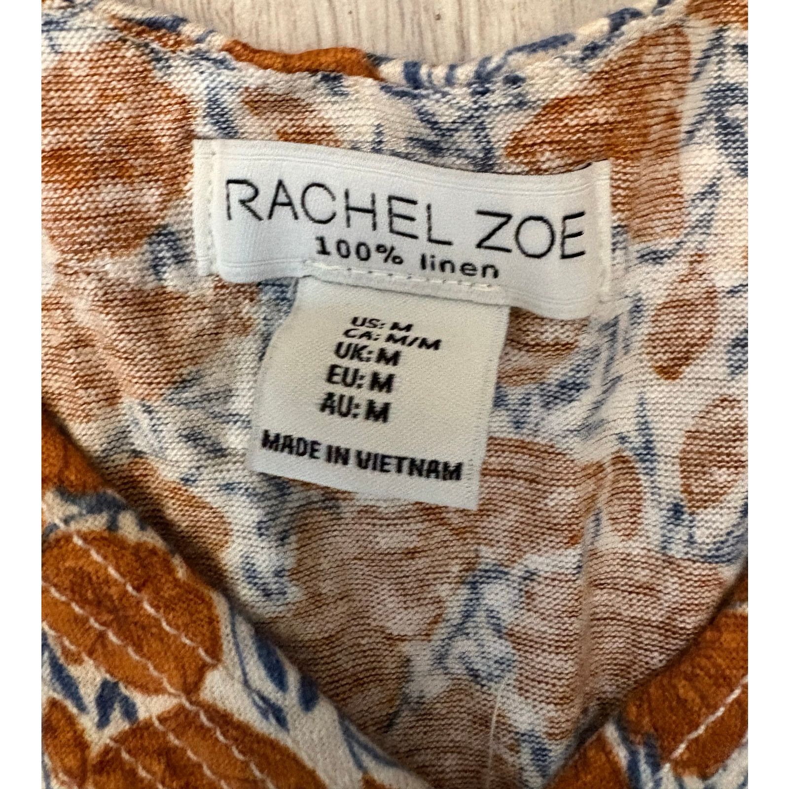 Rachel Zoe Rachel Zoe | Floral Linen Button Down Blouse | Medium Size M / US 6-8 / IT 42-44 - 3 Thumbnail