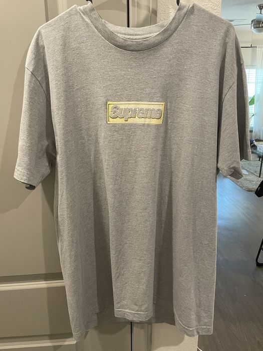 Supreme 2013 Supreme Bling Box Logo Tee - Grey - Size XL | Grailed