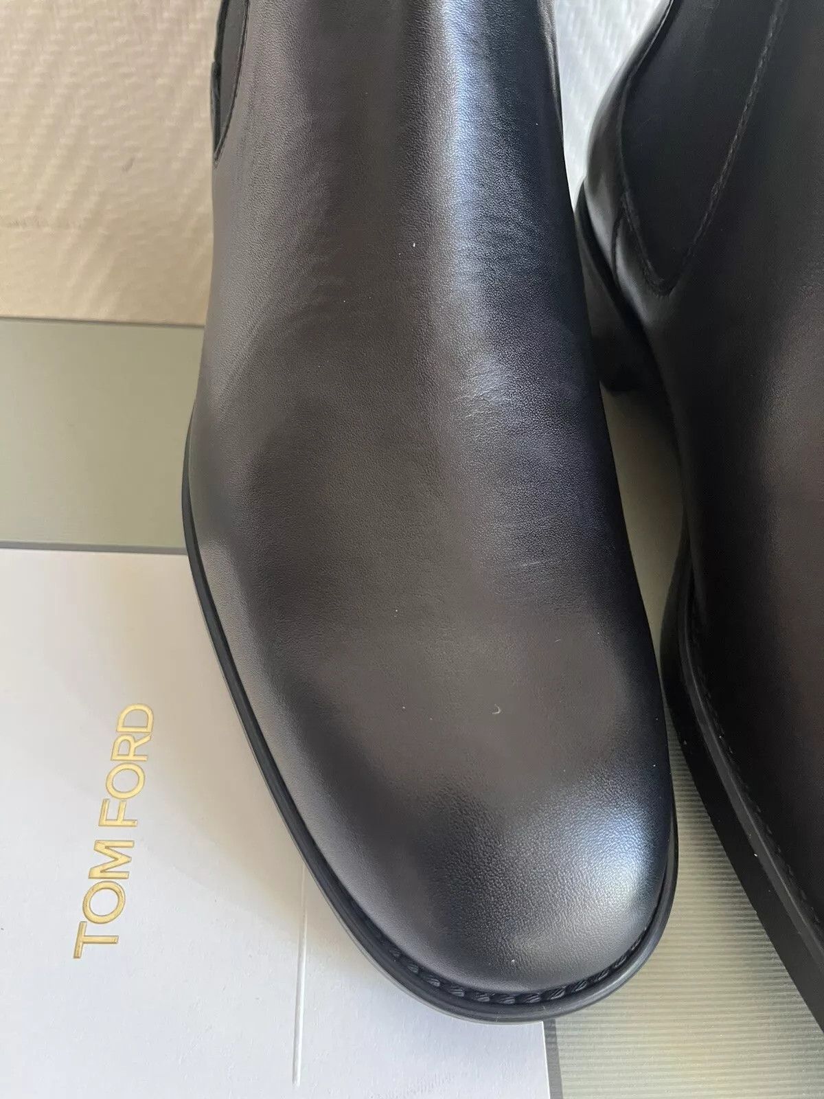 Tom Ford o1rshd1 Chelsea Boots in bordeaux Size US 11.5 / EU 44-45 - 4 Thumbnail