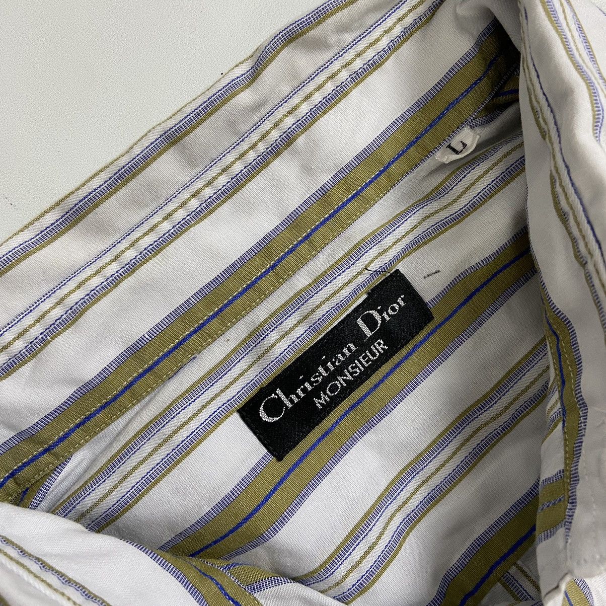 Christian Dior Monsieur Christian Dior Button Up Striped Shirt Size US XXL / EU 58 / 5 - 3 Thumbnail