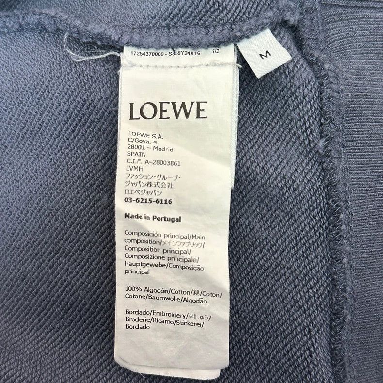 Loewe LOEWE Blue damage chest embroidered logo hoodie Size M / US 6-8 / IT 42-44 - 6 Thumbnail