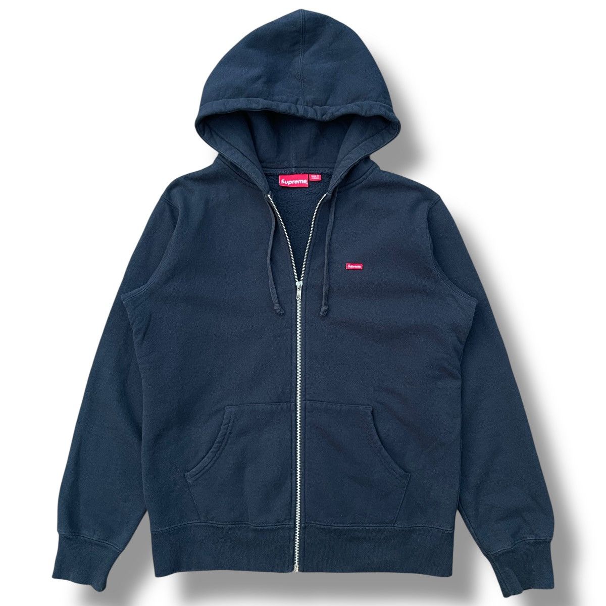 トップス Supreme 3MReflective Logo Thermal Zip UP Supreme Supreme 3M Reflective Logo Thermal Zip Up Hoodie in Navy