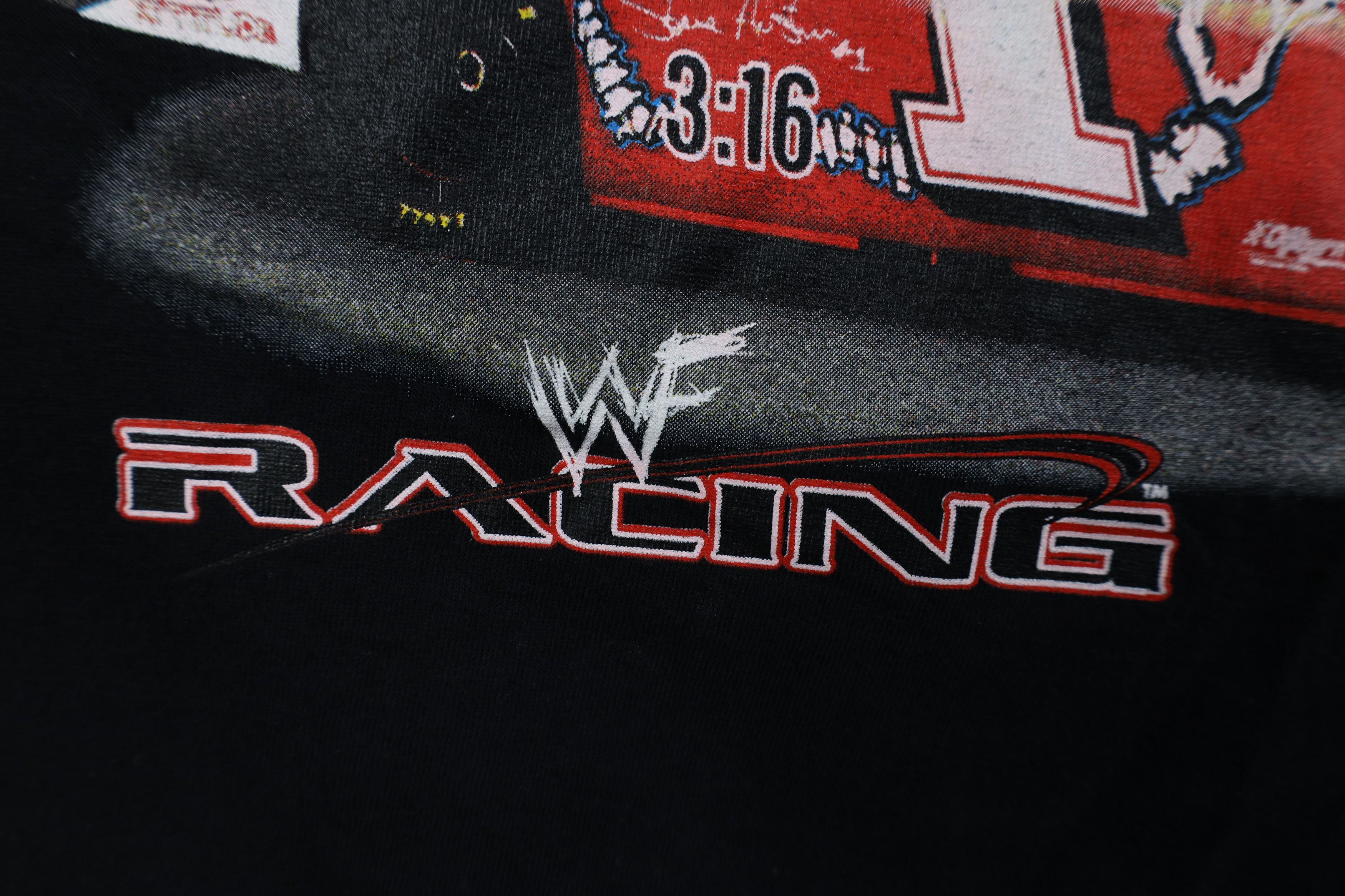 Vintage Vintage 90s WWF Wrestling Cold Steve Austin Racing T-Shirt Size US XL / EU 56 / 4 - 9 Thumbnail