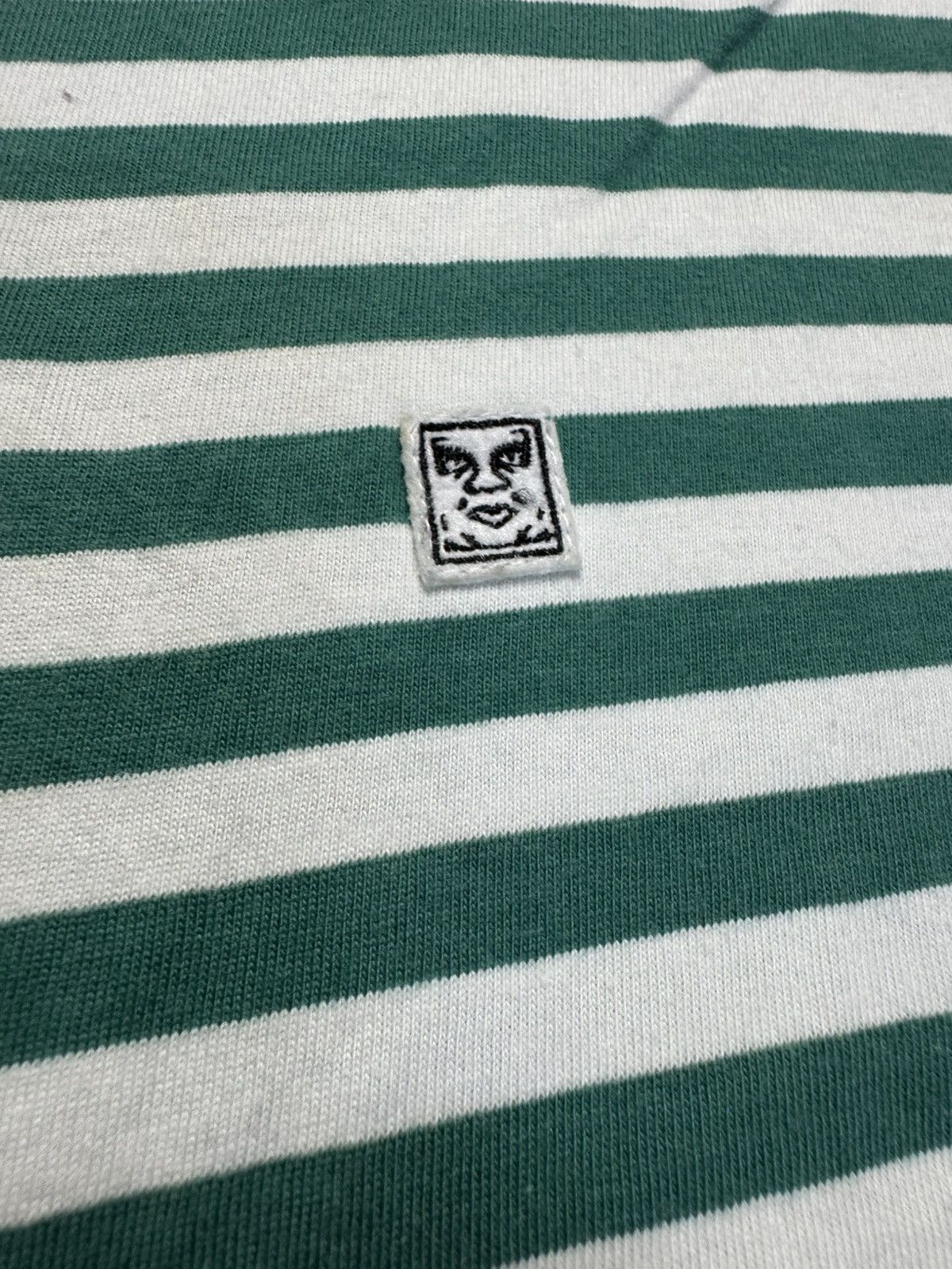 Japanese Brand × Obey assorted tshirt - obey green stripe tshirt Size US XXL / EU 58 / 5 - 3 Thumbnail