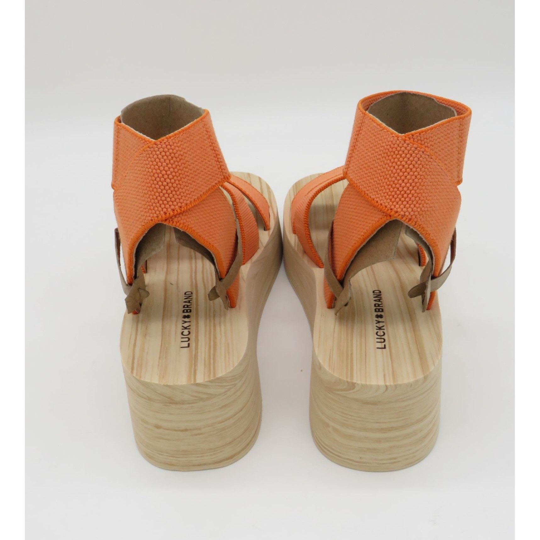 Lucky Brand Lucky Brand Orange Strappy Platform Sandals Womens Size 5.5 Size US 5.5 / IT 35.5 - 4 Thumbnail