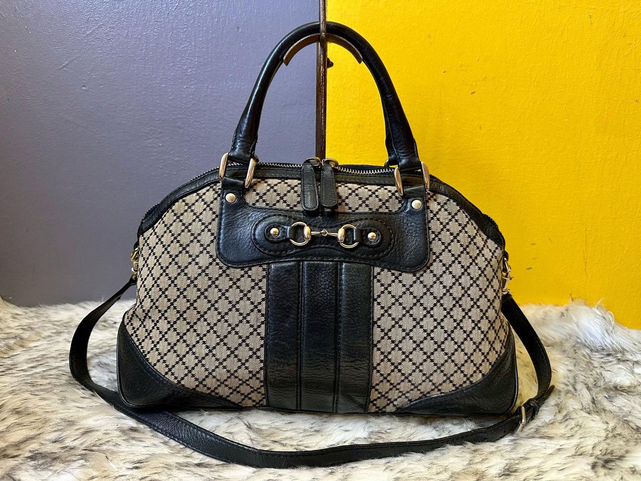 Gucci Authentic Gucci Diamante Canvas Catherine Medium Satchel Bag Size ONE SIZE - 1 Thumbnail