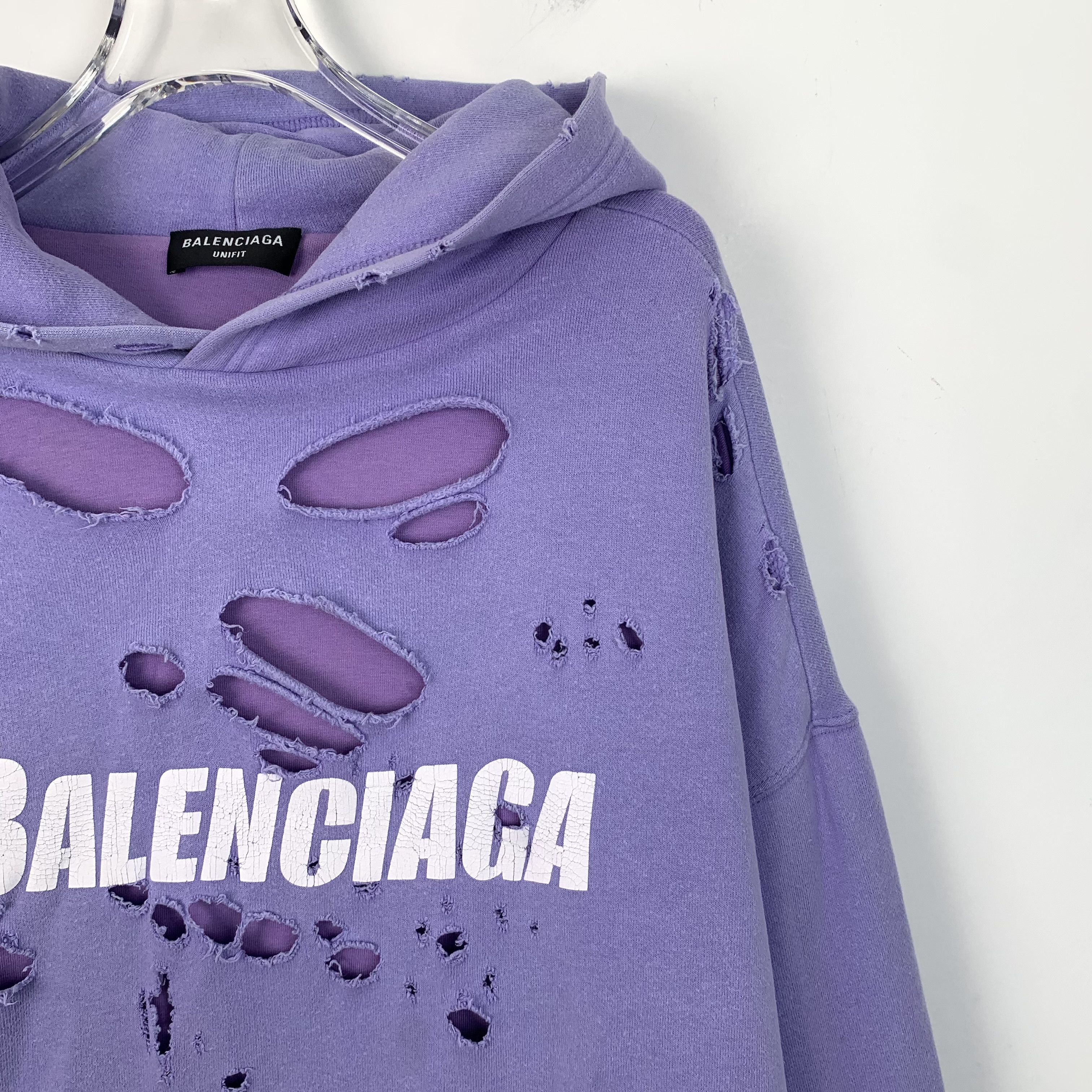 Balenciaga Balenciaga Purple Logo Hoodie (S) Size US S / EU 44-46 / 1 - 2 Thumbnail