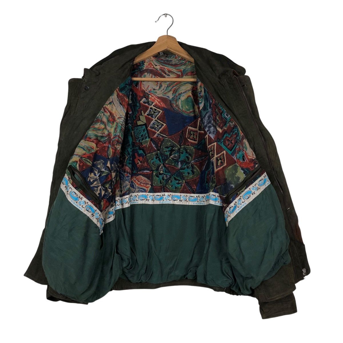 Japanese Brand × Vintage 📌Vintage Biker Bomber Leather Jacket Blanket Issey Miyake Size US L / EU 52-54 / 3 - 14 Thumbnail