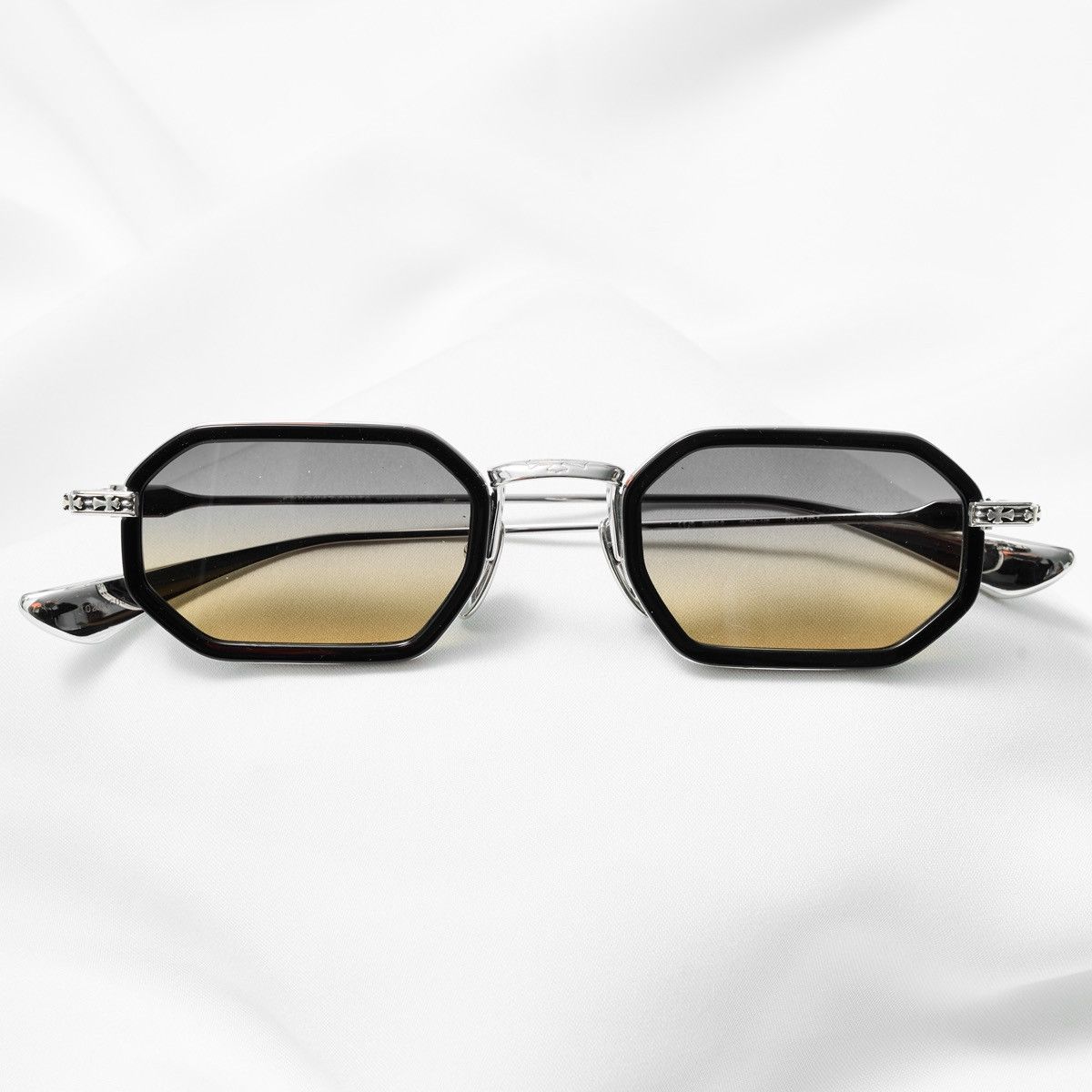 Chrome Hearts CHROME HEARTS STYLIDA BLACK/SHINY SILVER SUNGLASSES Size ONE SIZE - 6 Thumbnail