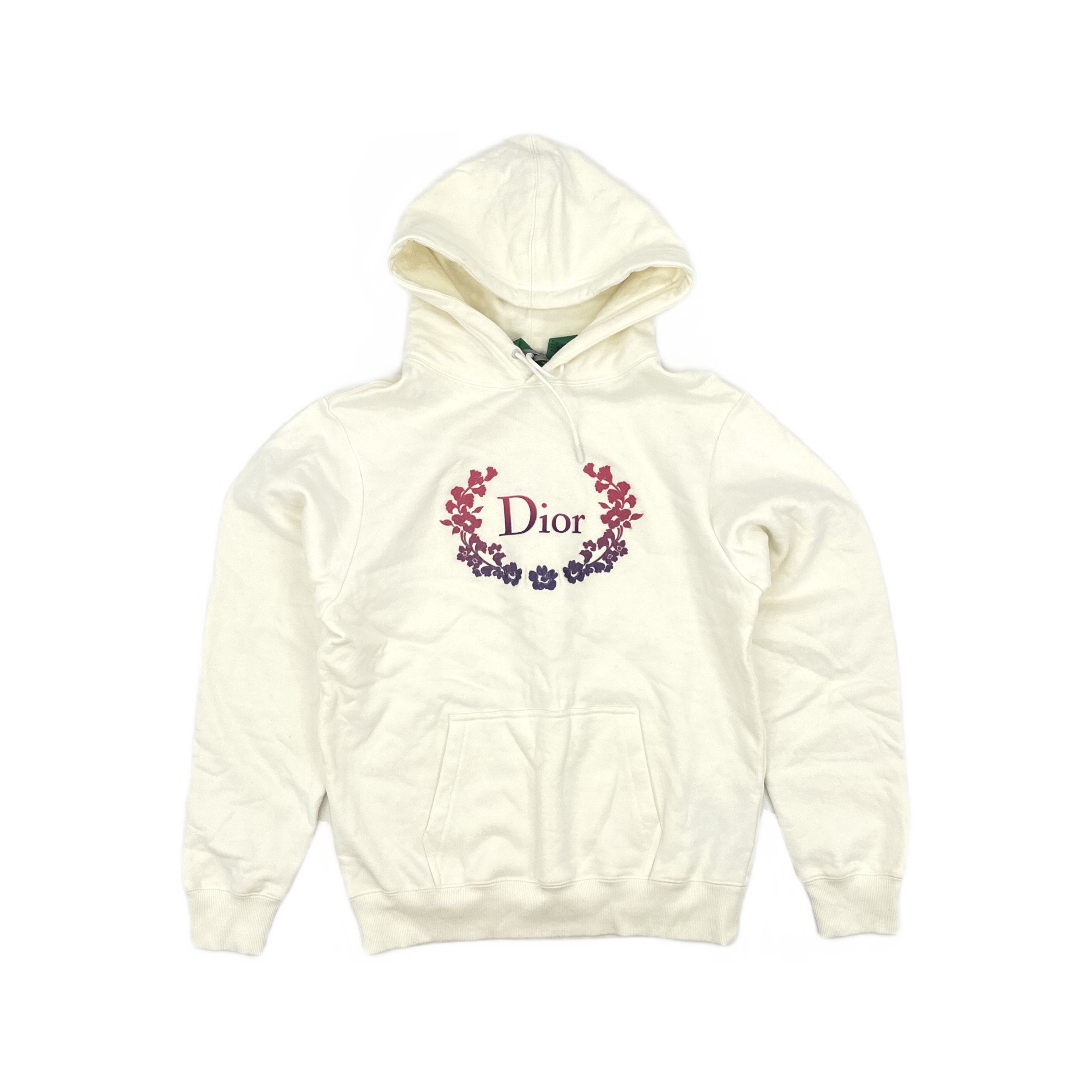 Dior Dior Floral Logo Embroidery Hoodie Size S Size US S / EU 44-46 / 1 - 1 Thumbnail