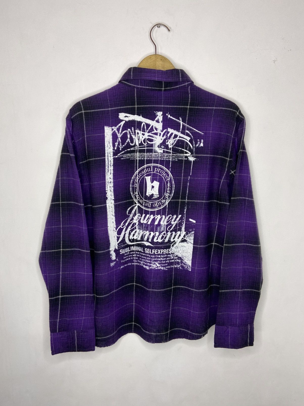 Hysteric Glamour SendOffer‼️ 00s B-One Soul Project Grafitti Poem Plaid Size US M / EU 48-50 / 2 - 1 Thumbnail