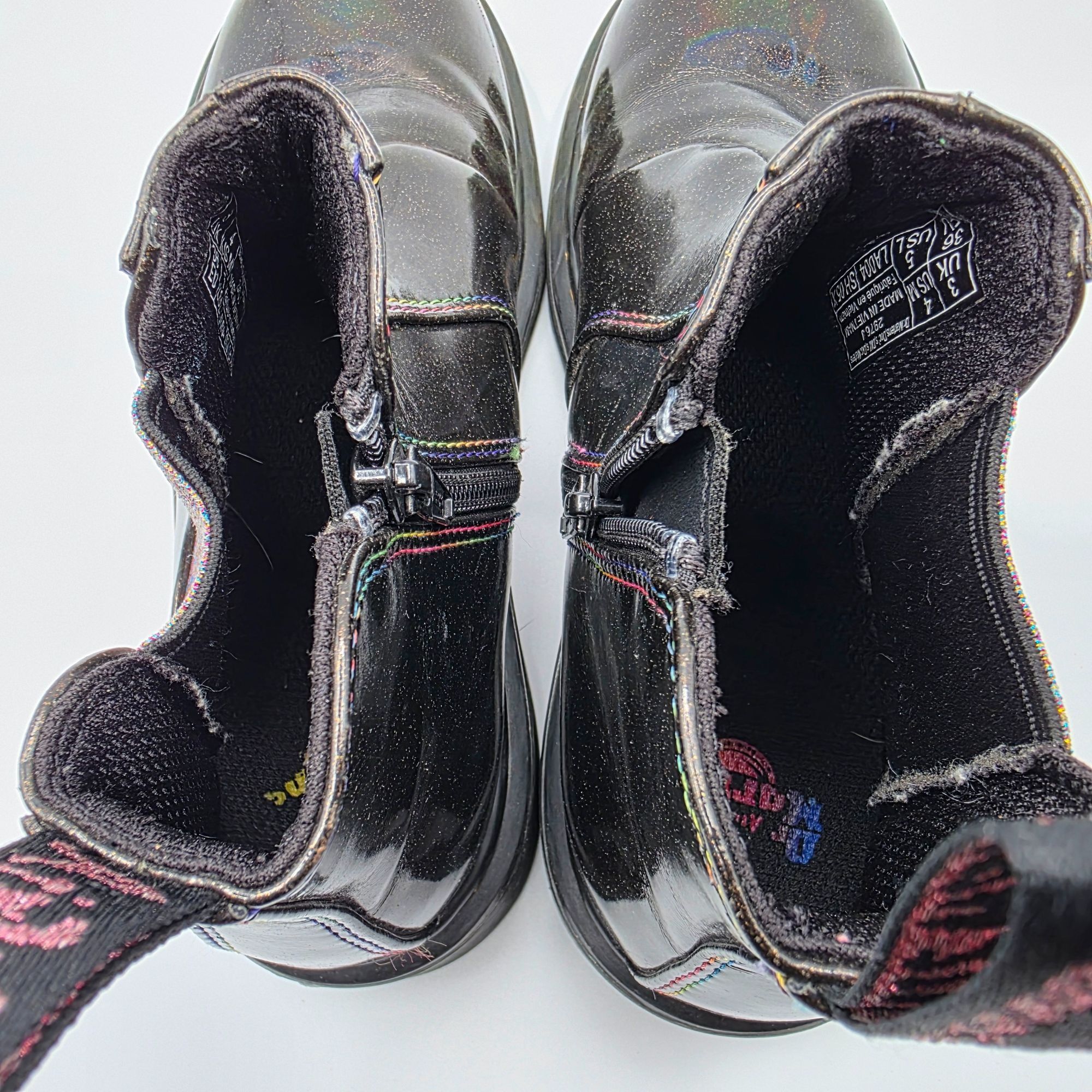Dr. Martens Dr Martens 2976 Sparkle Rays Womens Size 5 Black Boots Walki Size US 5 / IT 35 - 6 Thumbnail