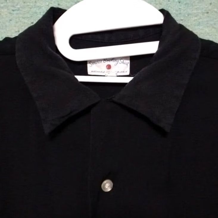 Vintage VINTAGE 60s Bowling Shirt Black Chain Stitch Open Collar Mens M Used Size US M / EU 48-50 / 2 - 6 Thumbnail