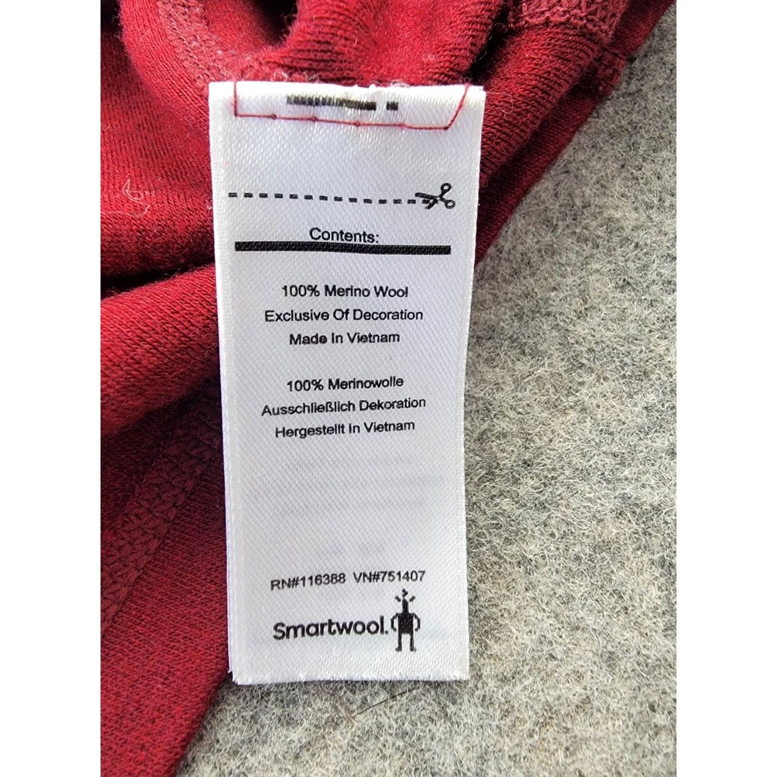 Smartwool VINTAGE Smartwool Shirt Mens Medium Merino 250 Base Layer Crew Red Gray 100% Merino Wool Size US M / EU 48-50 / 2 - 7 Thumbnail