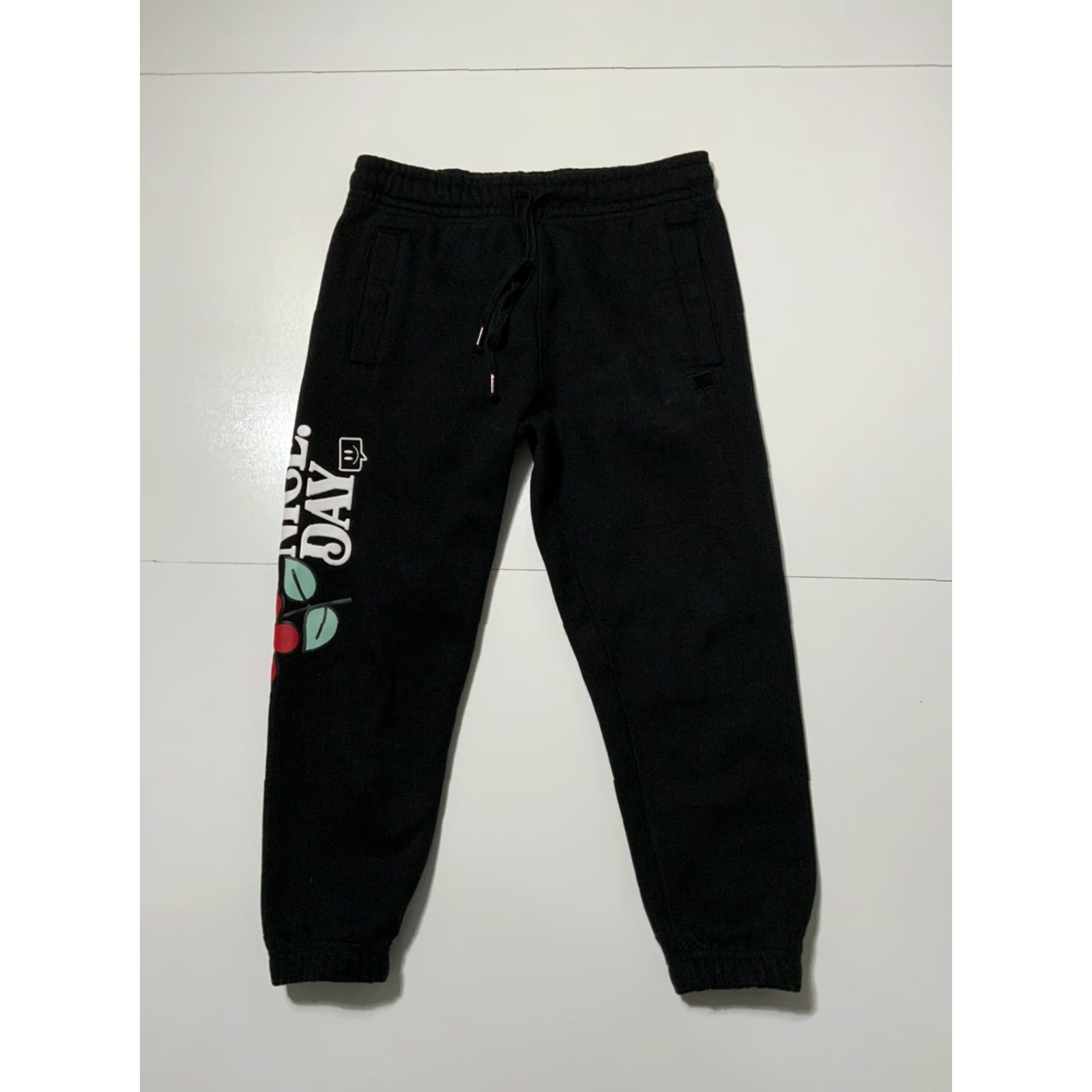 Vintage VINTAGE Sold Out Nice Kicks Have A Nice Day Heavyweight Fleece Black Jogger Sweatpants M Boys Girls Mens Womens Size US 31 - 3 Thumbnail