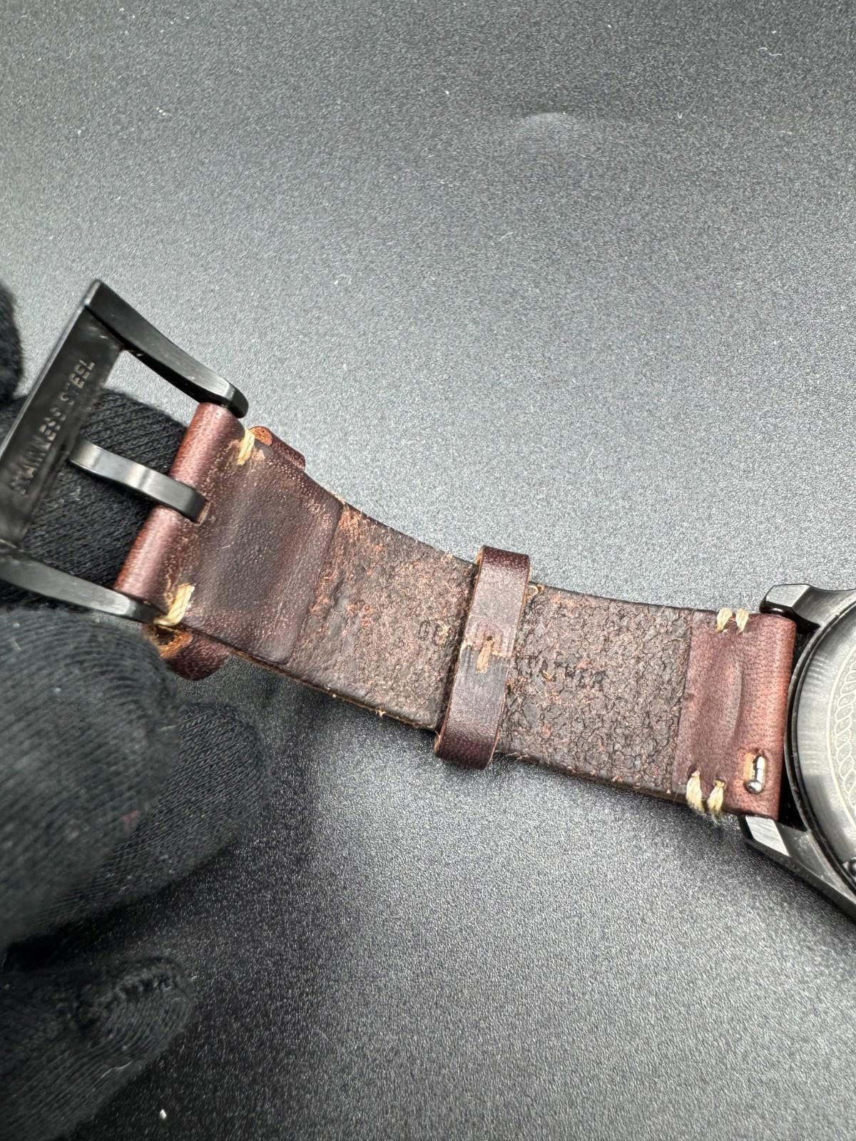 Other Jack Mason JM-A101 Aviation Black PVD Pilot Watch Leather St Size ONE SIZE - 6 Thumbnail