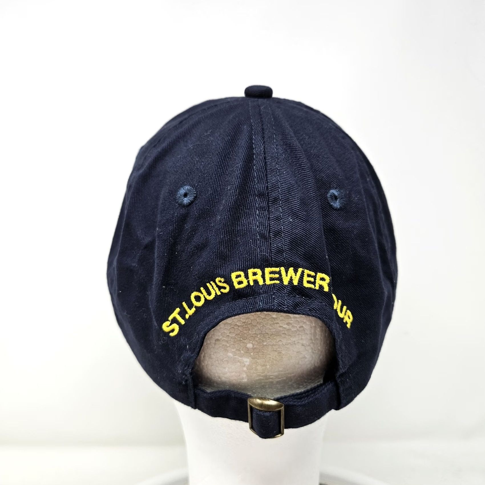 Vintage VINTAGE Anheuser-Busch Hat Cap Strap Back Navy Blue Embroidered St Louis Brewery Tour Mens BeER Size ONE SIZE - 4 Thumbnail