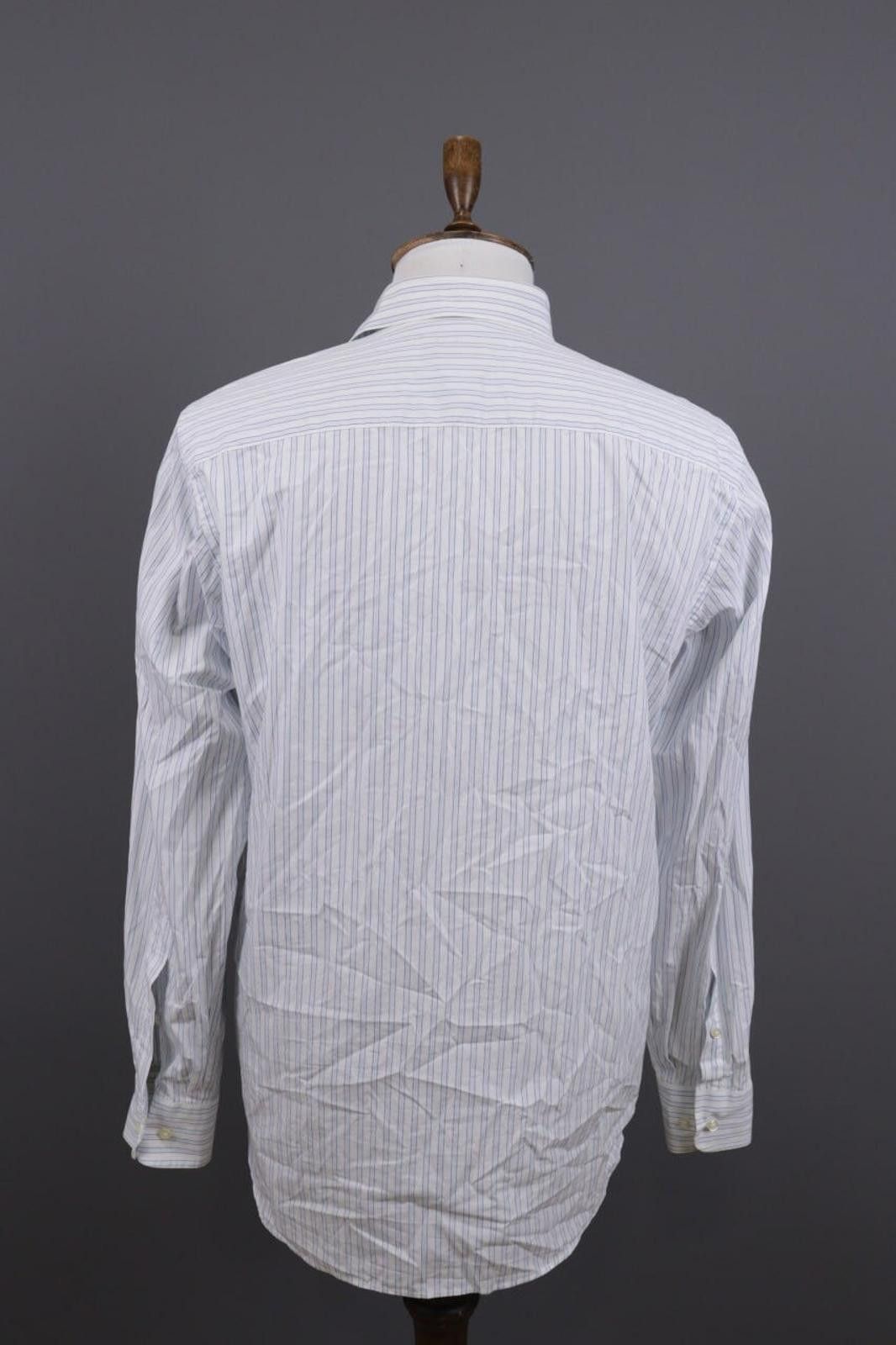 Designer Best Company White Pinstripe Button Down Shirt Size L Size US L / EU 52-54 / 3 - 9 Thumbnail