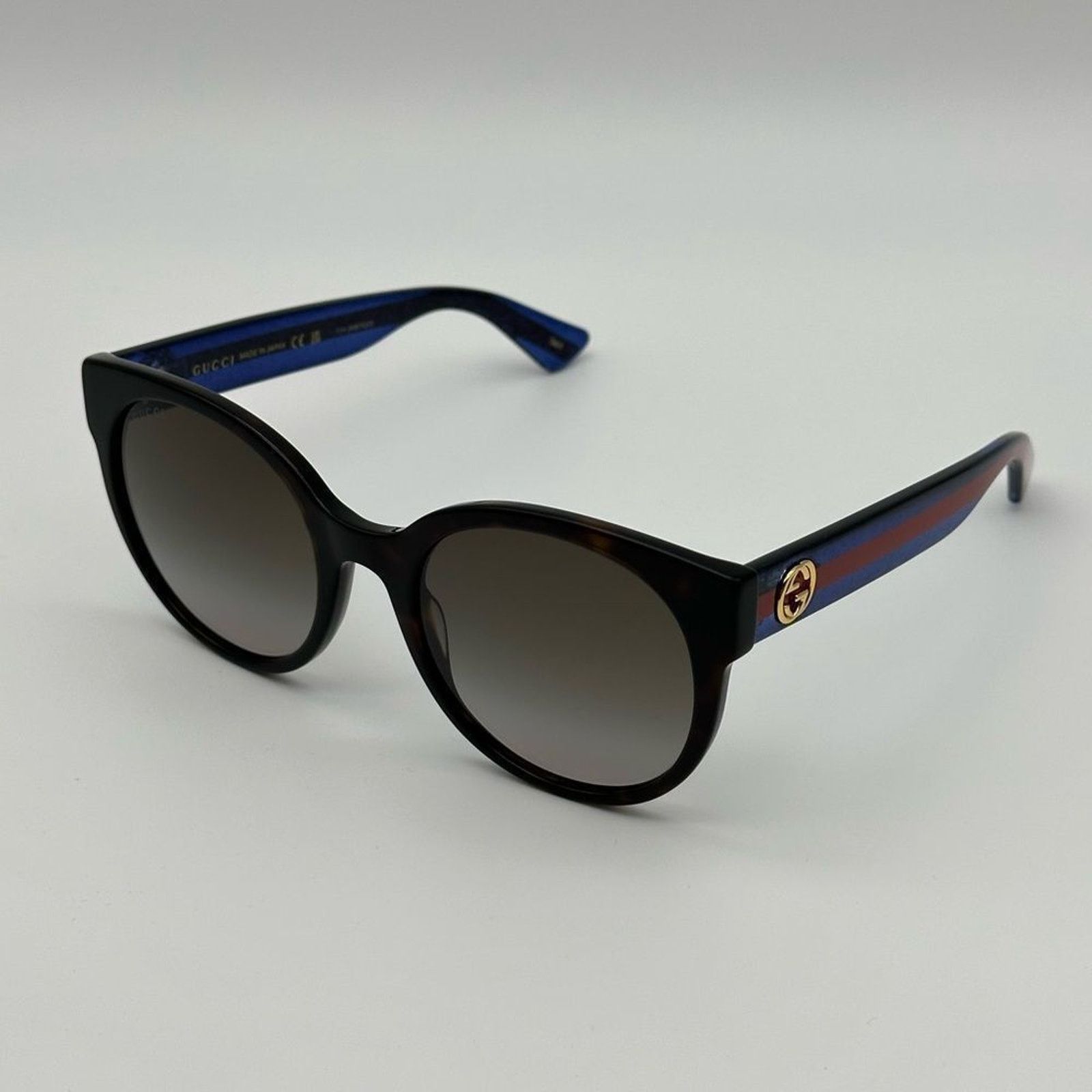 Gucci NEW GUCCI GG0035SN 004 Havana/Blue/Brown Women Sunglasses Size ONE SIZE - 3 Thumbnail
