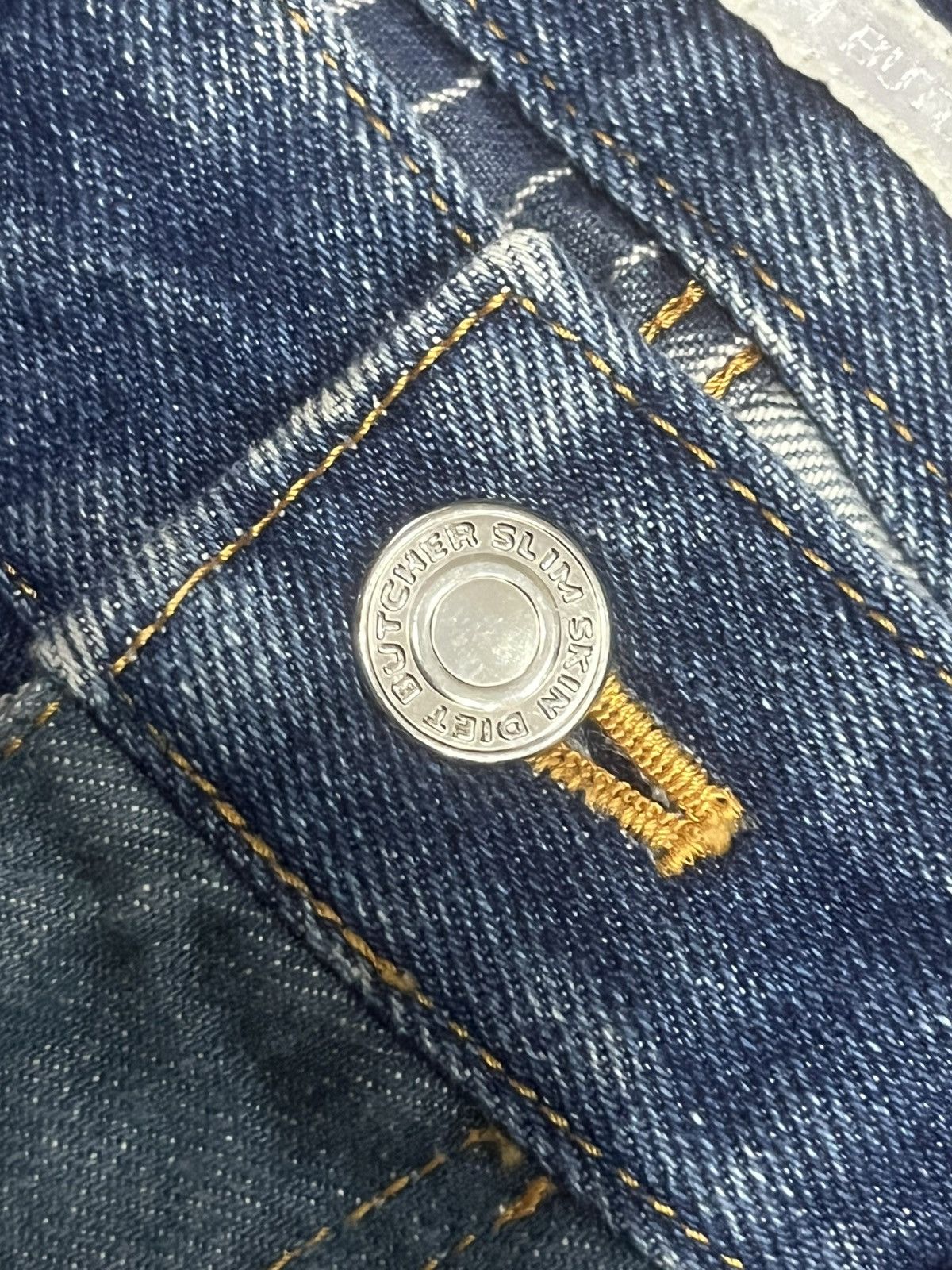 Diet Butcher Slim Skin Diet Butcher Slim Skin Upcycled Reworked Straight Fit Jeans Size US 32 / EU 48 - 5 Thumbnail