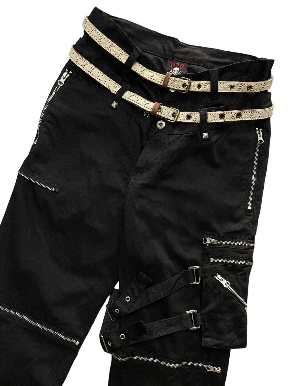 Japanese Brand Tokyo Ikebukuro Cyber Punk Bondage Cargo Pants Size US 30 / EU 46 - 6 Thumbnail