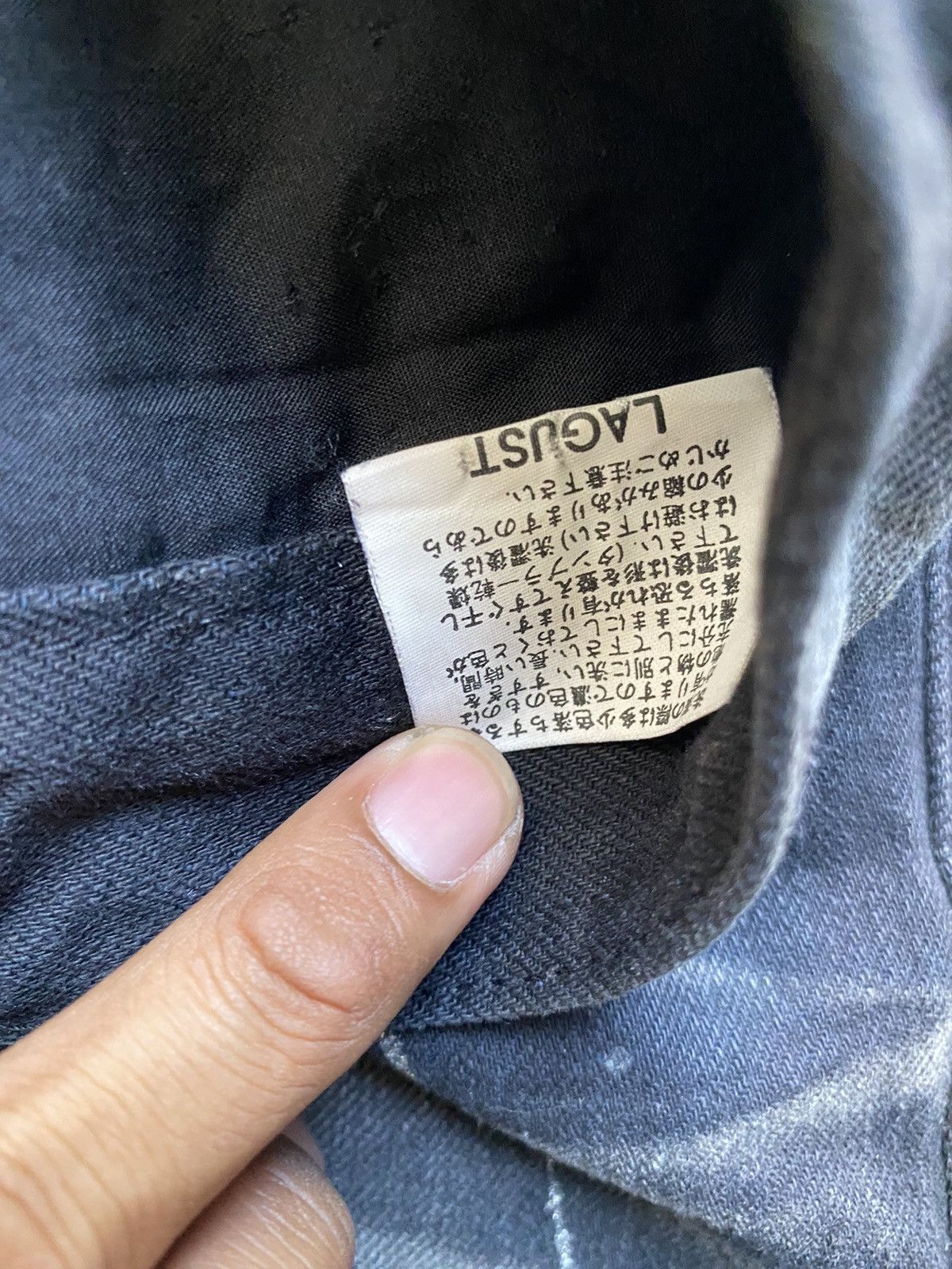 If Six Was Nine × Japanese Brand × Le Grande Bleu (L.G.B.) Vintage Lagust stone wash painted studed denim Size US 33 - 9 Thumbnail