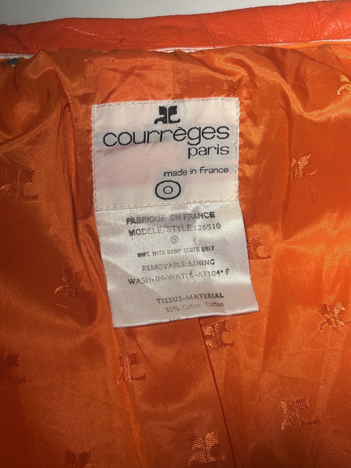 Courreges Courreges Paris Orange Vinyl Trench Coat Size XS / US 0-2 / IT 36-38 - 2 Thumbnail