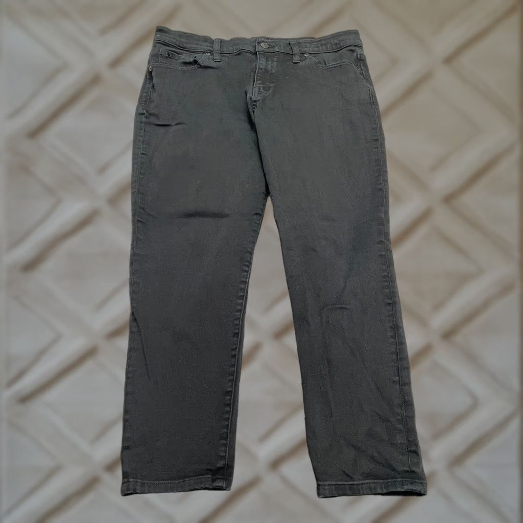 Madewell Madewell Skinny Jeans Womens 32 Black 8" Crop Mid Rise Casual Stretch Size 24" / US 00 / IT 34 - 1 Thumbnail