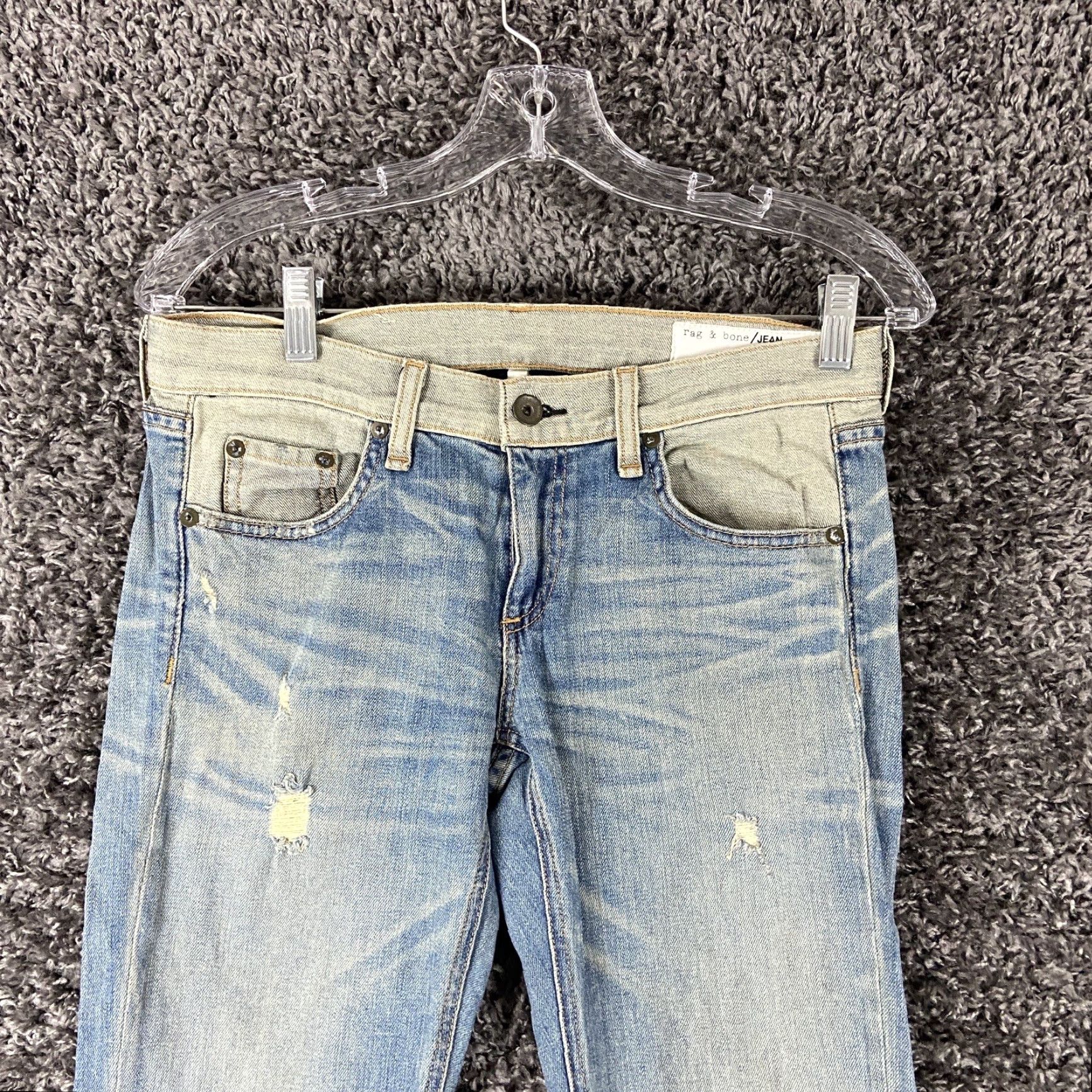 Rag & Bone RAG & BONE Distressed Skinny Jeans Women’s 25 Blue Size 42" / US 20 - 5 Thumbnail