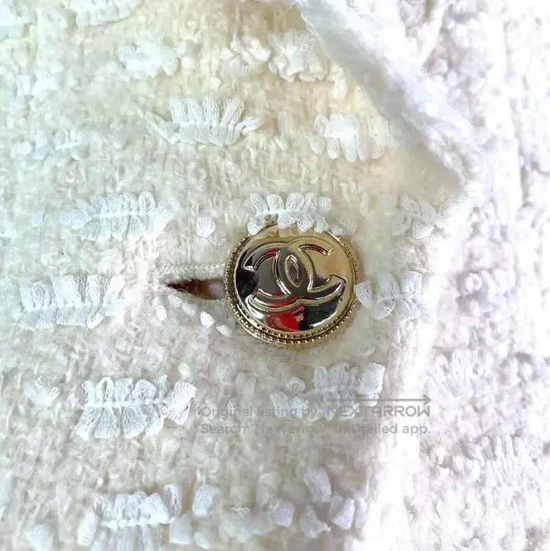 Chanel Chanel White Wool Blend Women's Jacket . Size S / US 4 / IT 40 - 5 Thumbnail