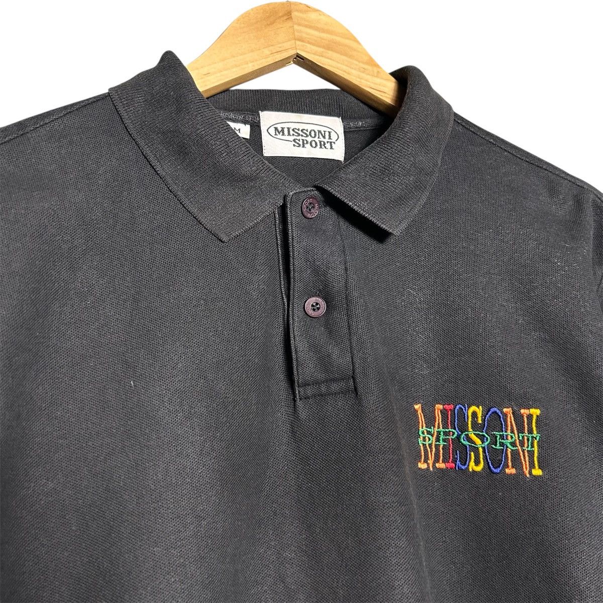 Missoni Vintage Missoni Big Logo Polos Size M / US 6-8 / IT 42-44 - 3 Thumbnail