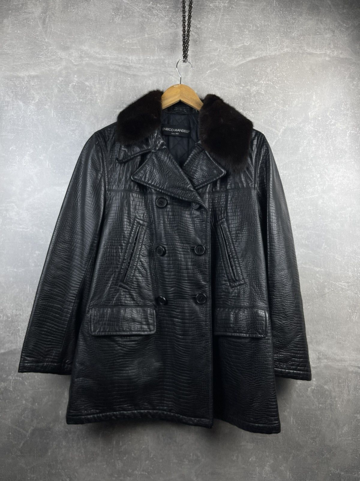 Mandelli Enrico Mandelli Real Fur Leather Doublebreatsed Jacket Coat Size US M / EU 48-50 / 2 - 8 Thumbnail