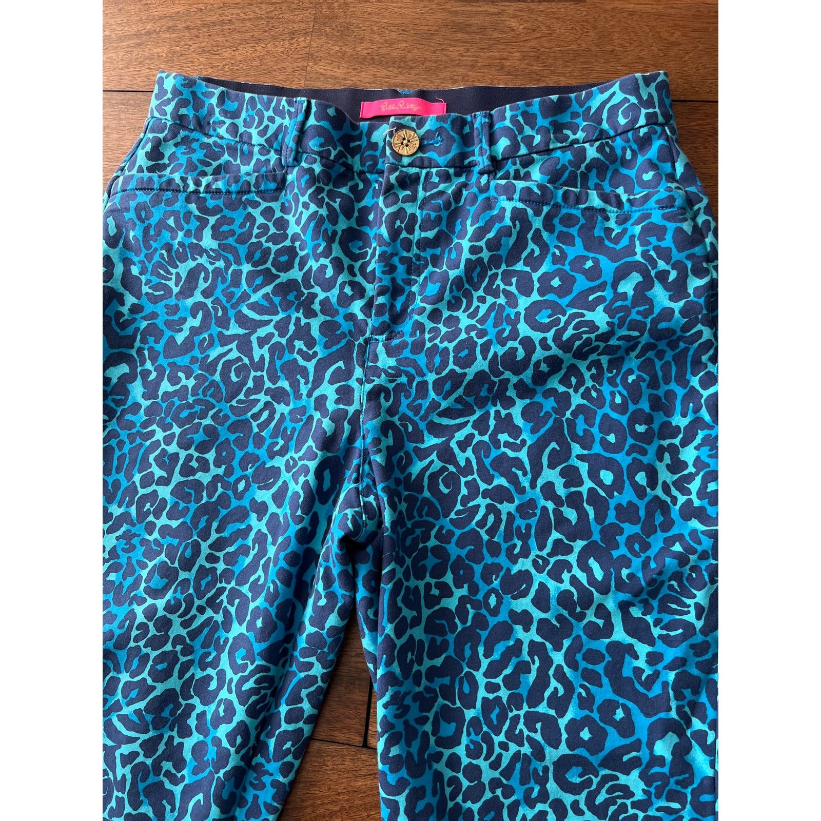 Lilly Pulitzer Lilly Pulitzer Kelly Stretch Leopard Print Pants Size 10 Size 32" / US 10 / IT 46 - 2 Thumbnail