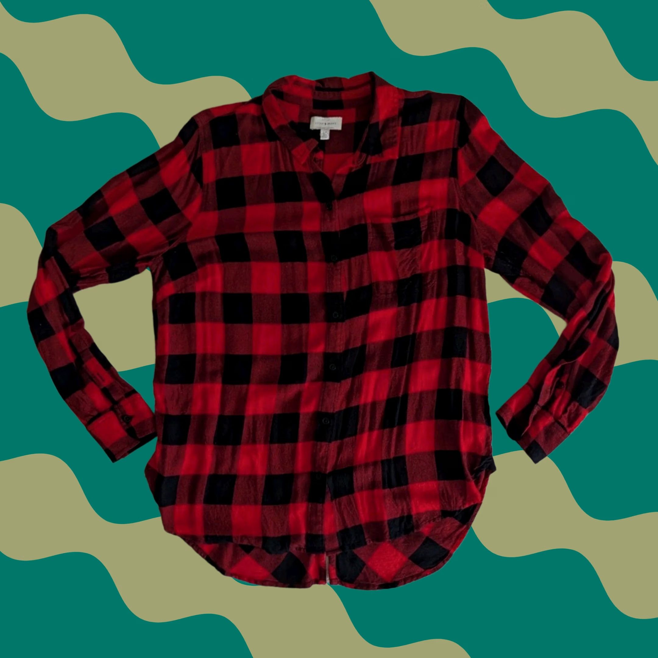 Lucky Brand Lucky Brand Buffalo Check Plaid Button-Up Shirt Women's L Multicolor Flannel Holiday Shirt Ladies Buffa... Size L / US 10 / IT 46 - 1 Thumbnail