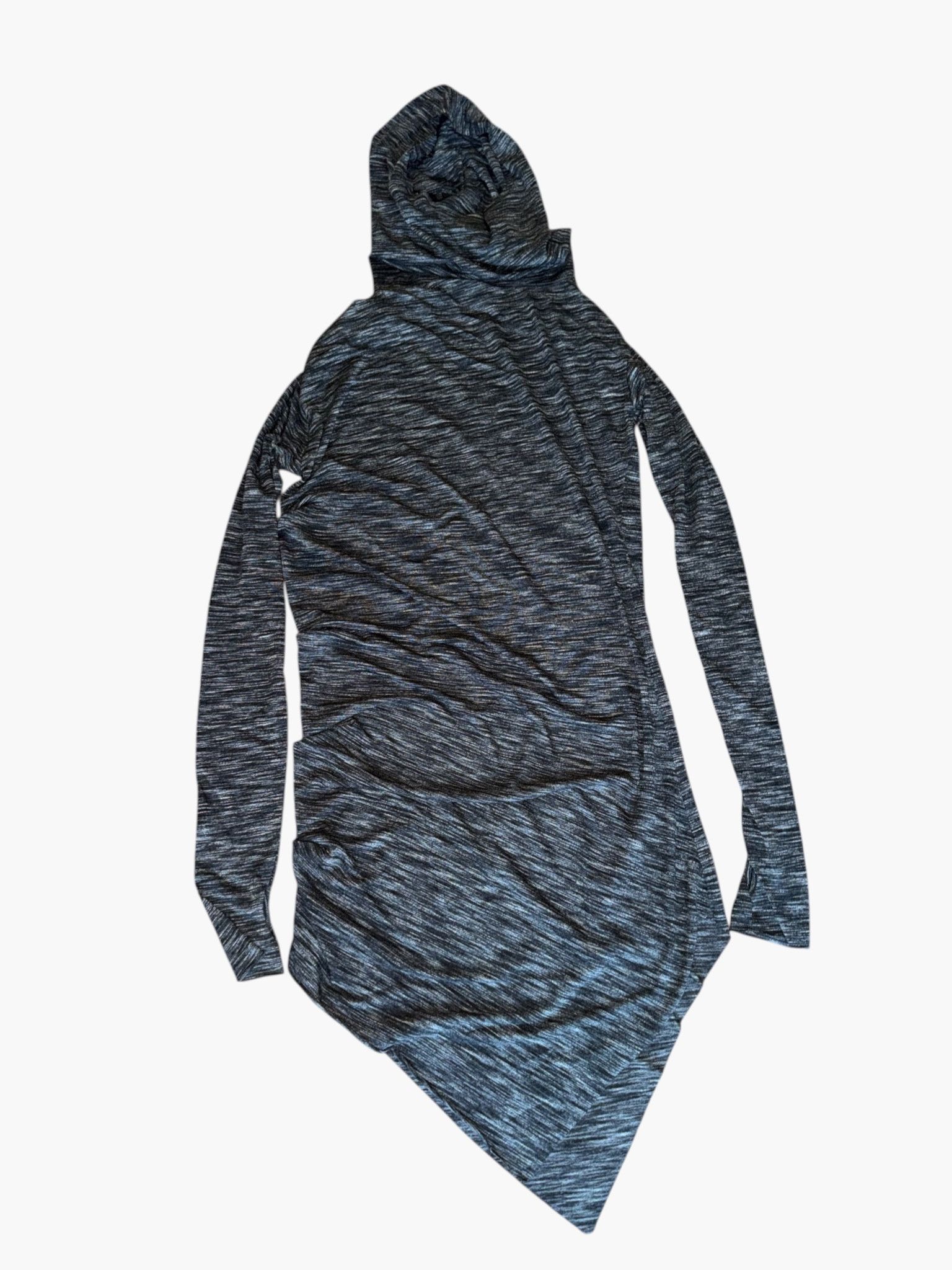 Underated Underrated London - Super long Techwear Draped Hoodie (Grey) Size US S / EU 44-46 / 1 - 1 Thumbnail